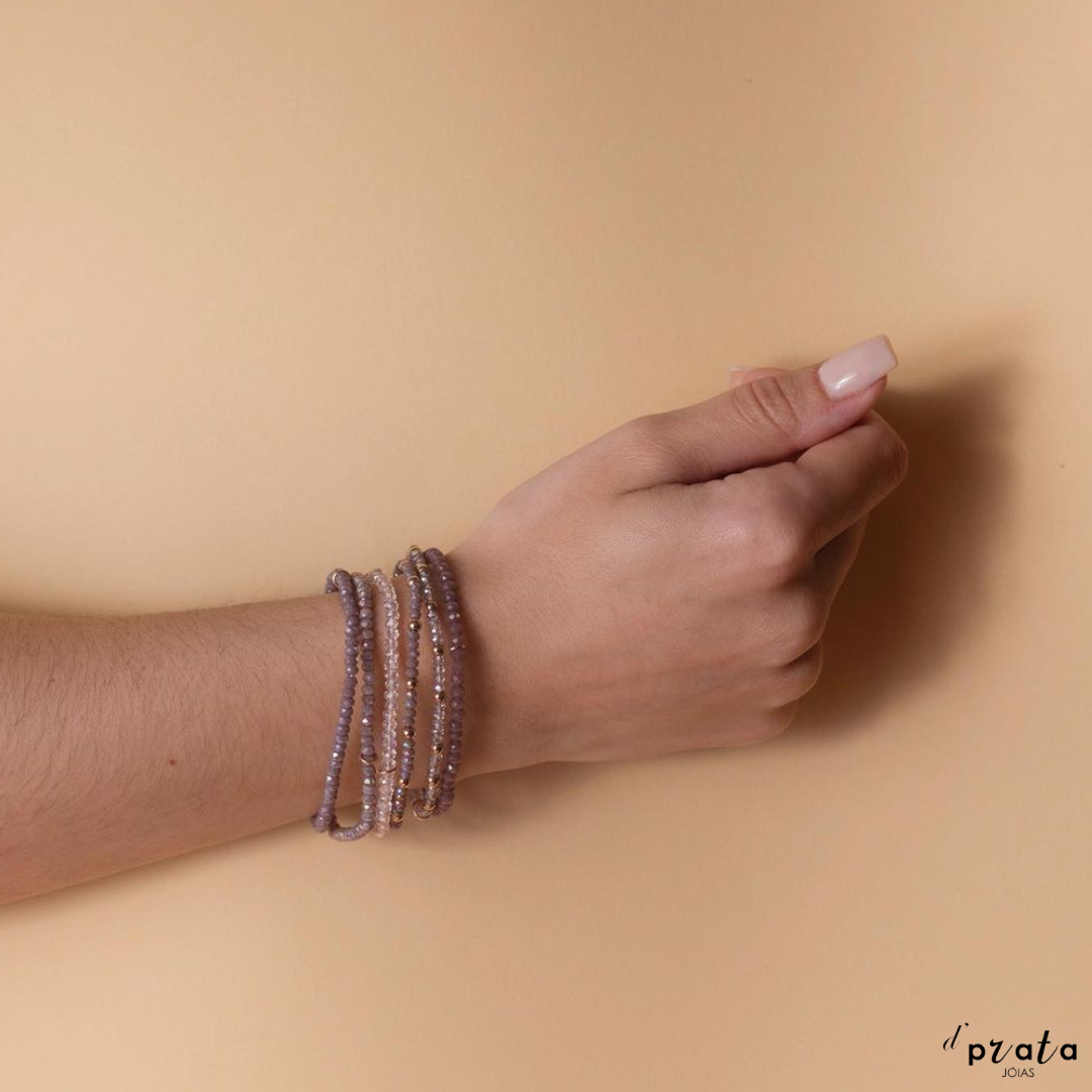 Camel bracelet with rose silver.