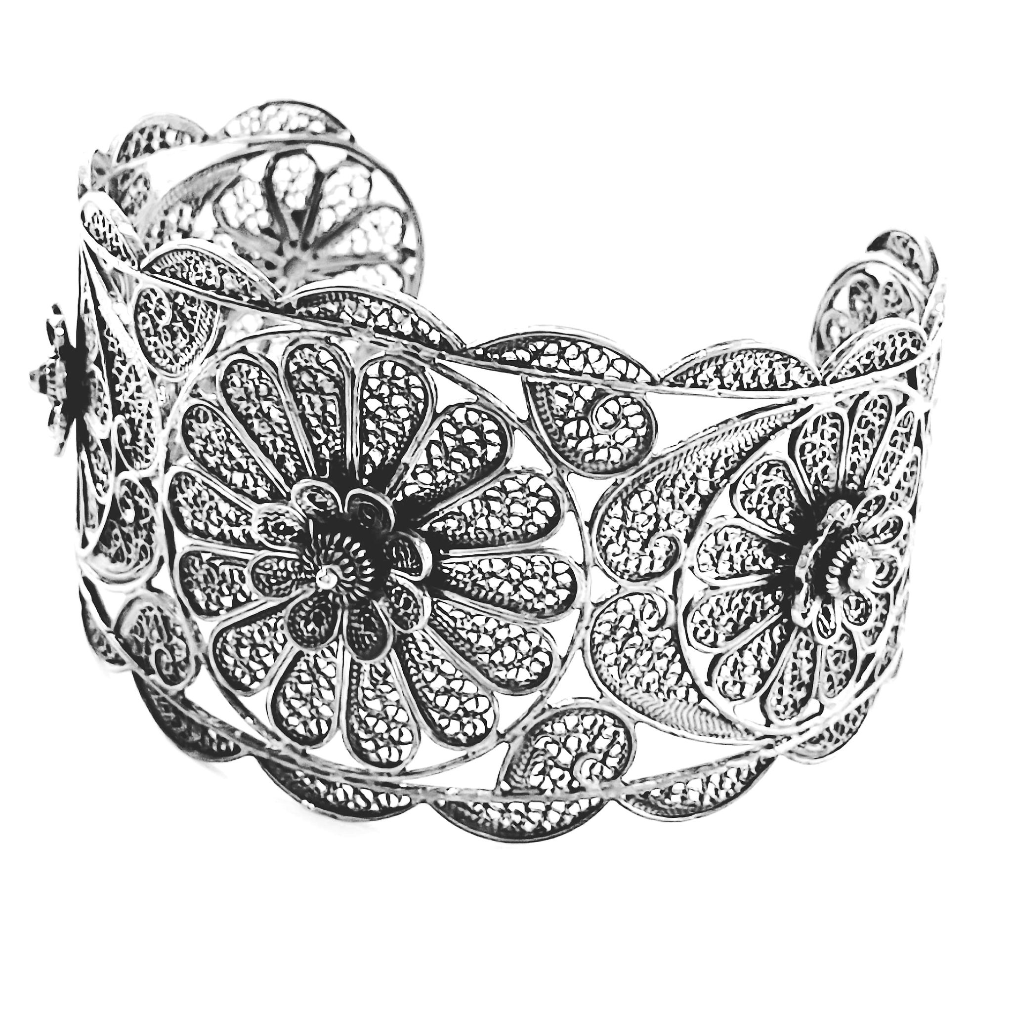 Pulseira / Escrava de Filigrana em Prata