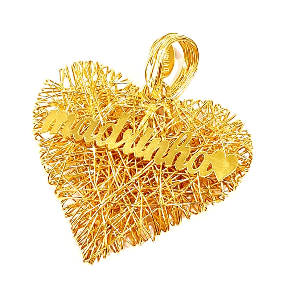 Medalha Coração Madrinha
