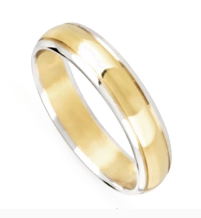 Silver and Gold Wedding Ring