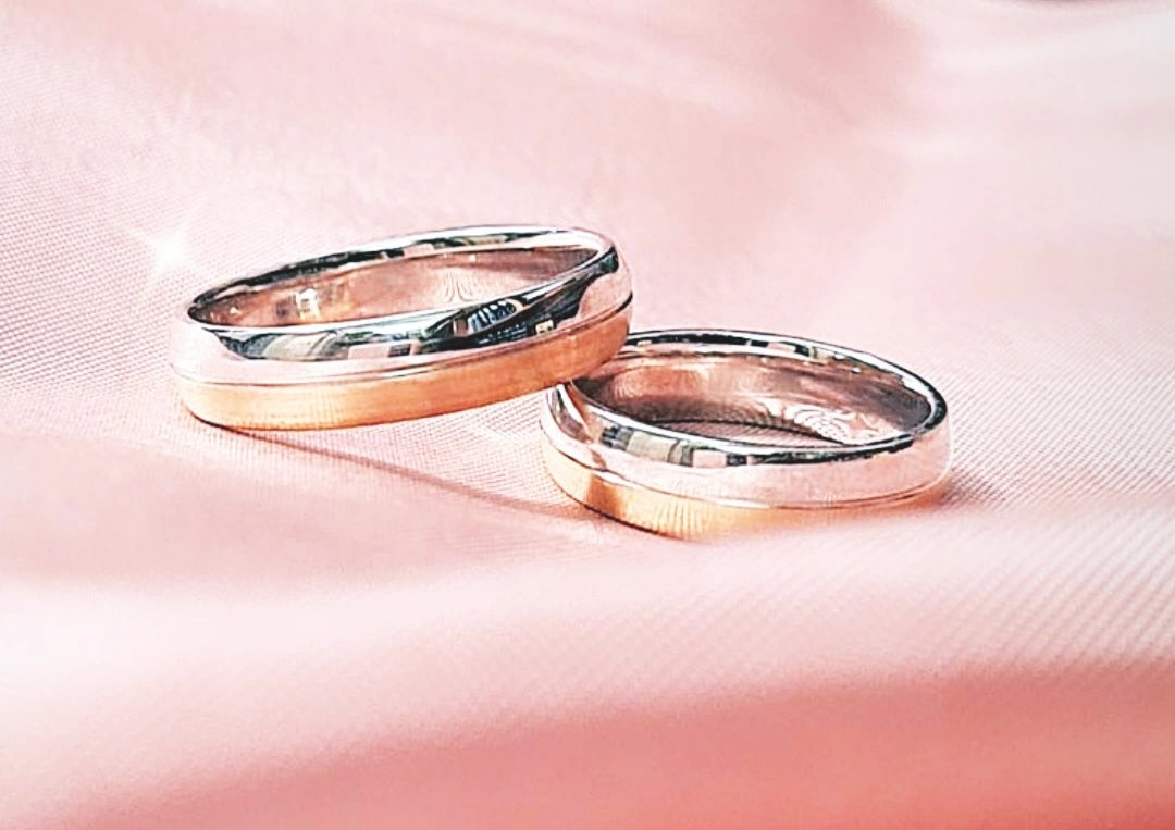 Silver and Gold Wedding Ring