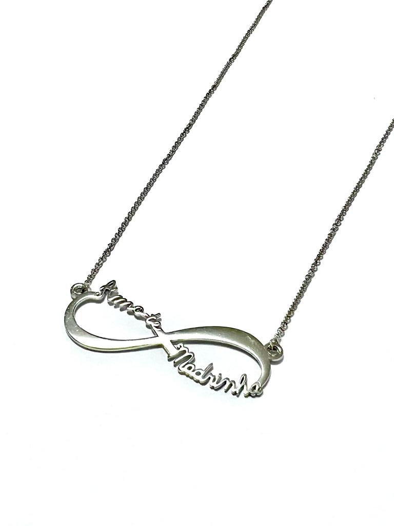 Colar Infinito "Amo-te Madrinha" em Prata