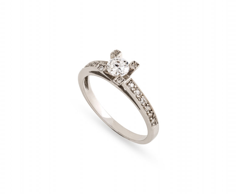 White Gold Solitaire Engagement Ring