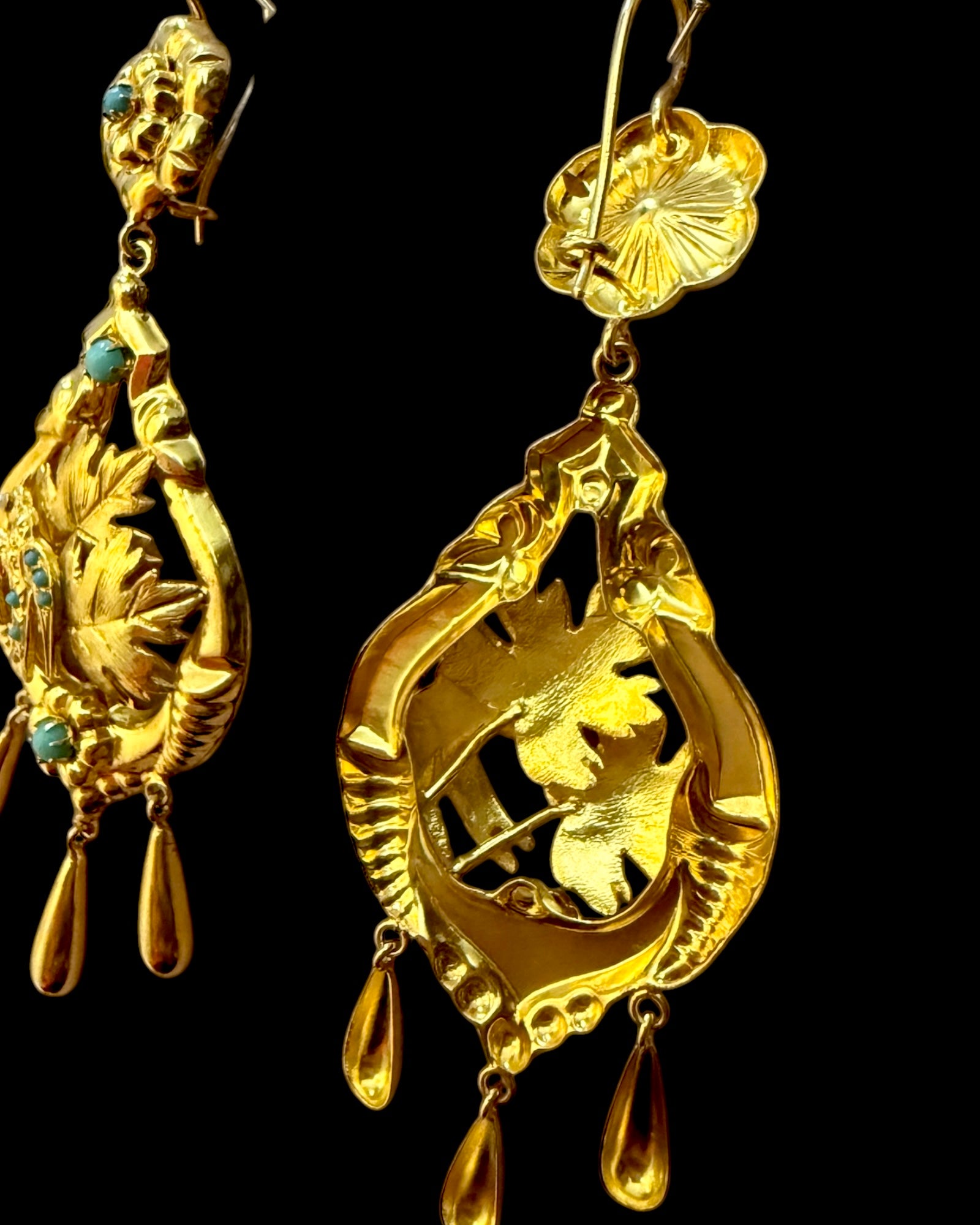 Baroque Earrings in Gold Plated Silver