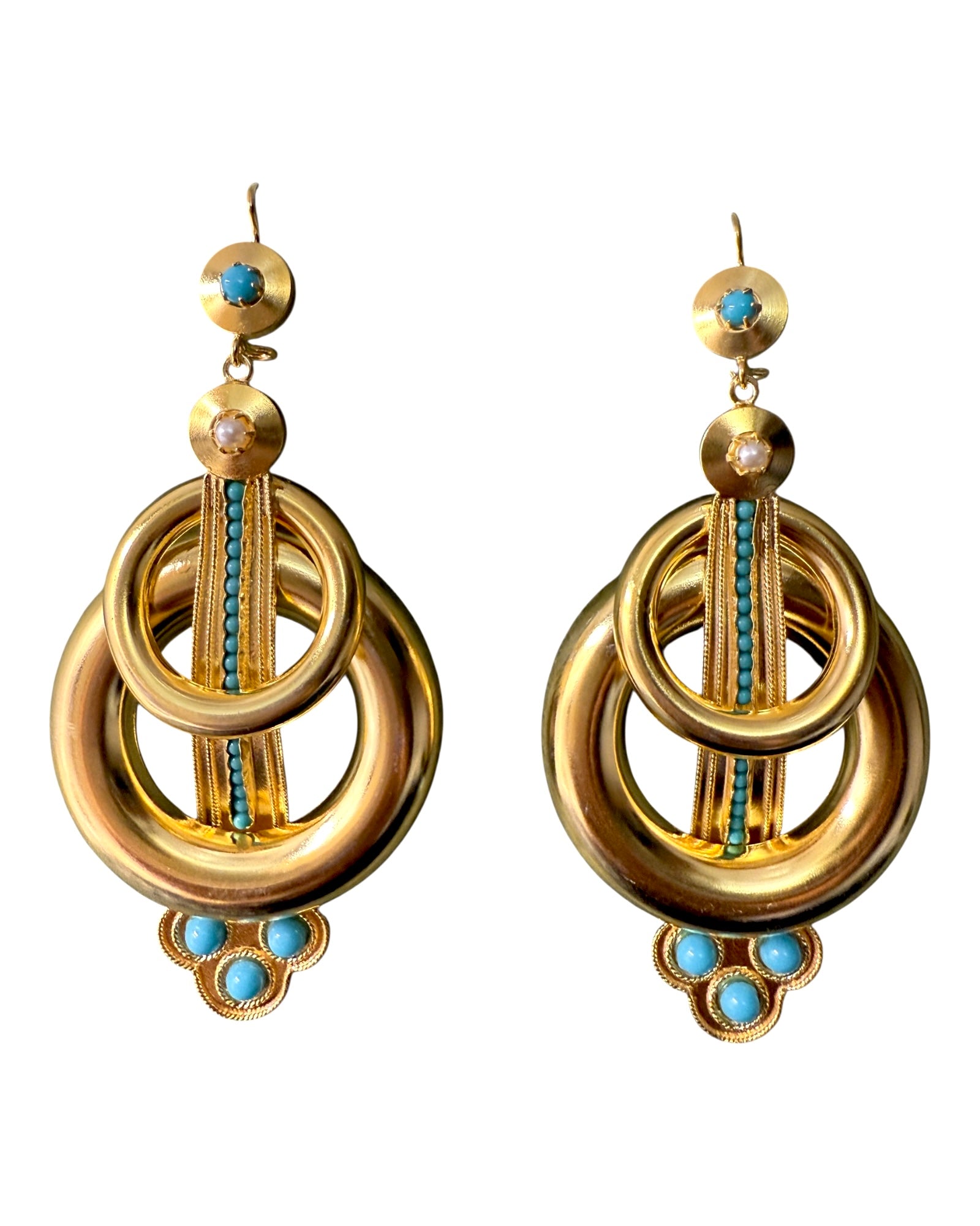 Baroque Earrings in Gold Plated Silver