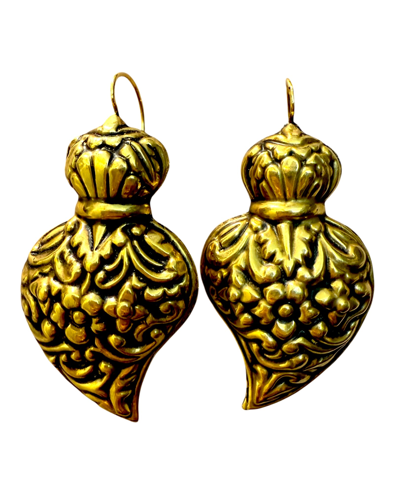 Baroque Earrings in Gold Plated Silver