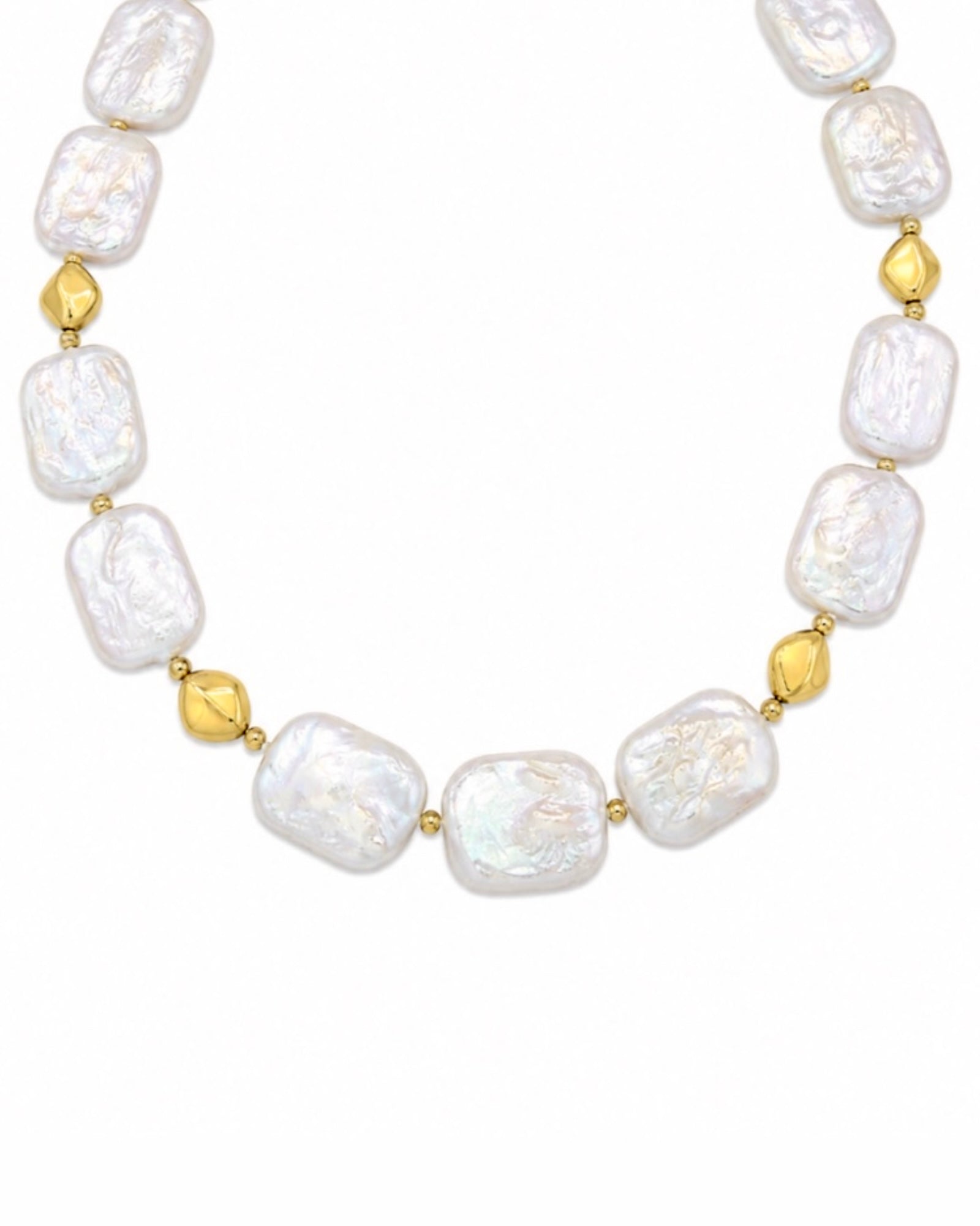 Pearl Necklace in Gold-Plated Silver