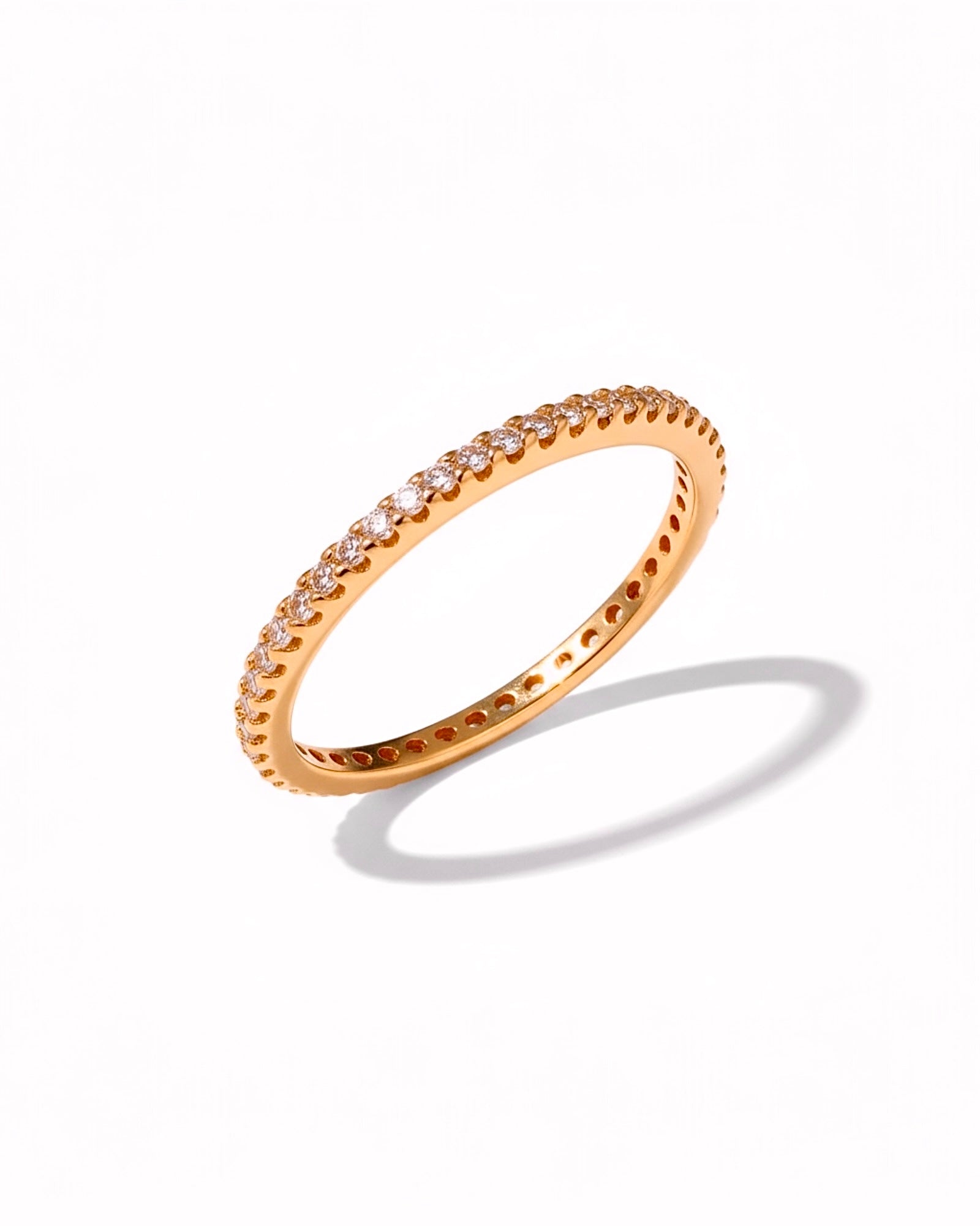 Thin ring with a rose silver sheen.