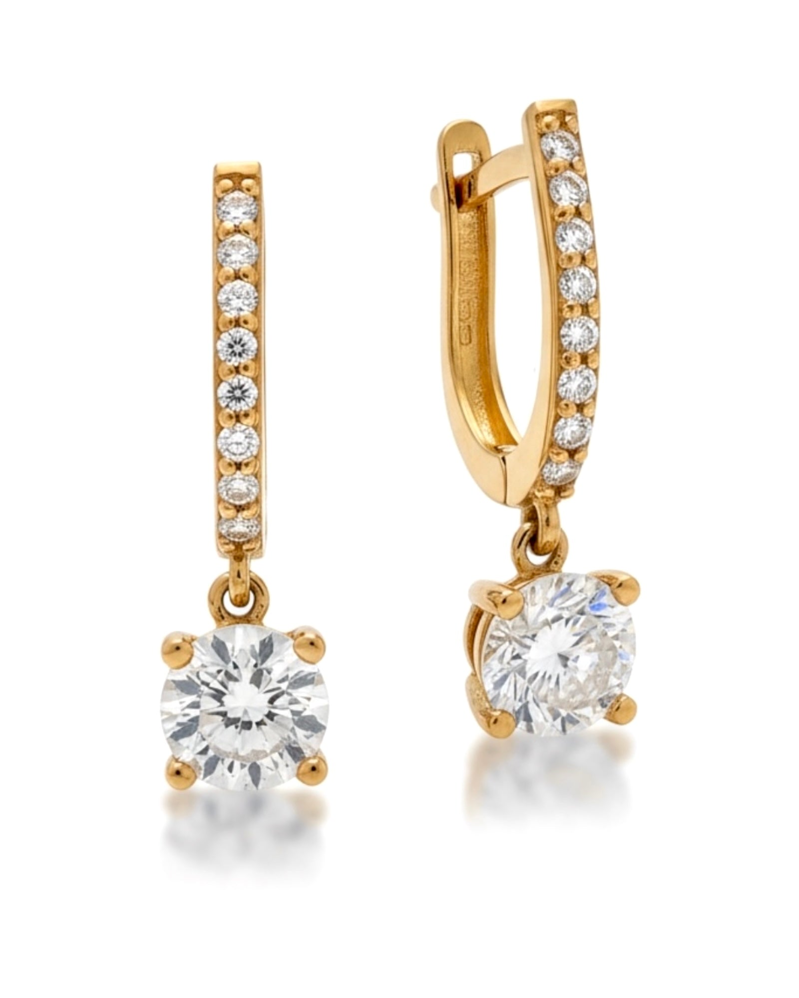 Gold Glitter Hoop Earrings