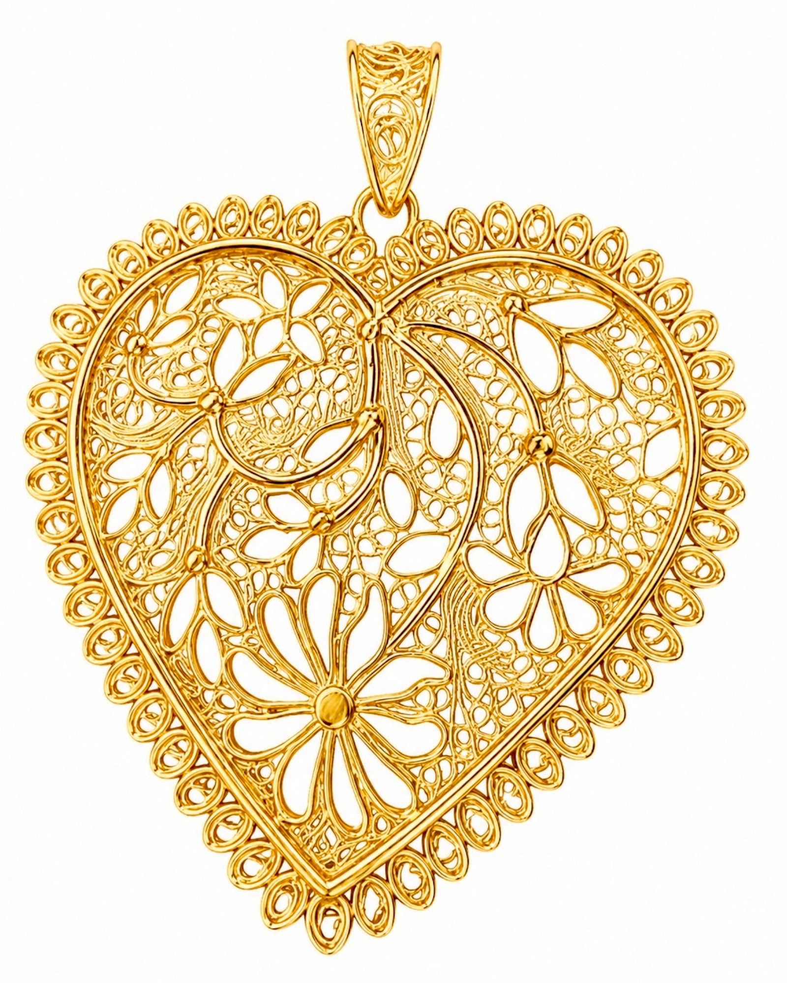 Double Heart of Viana Medal in Gilded Silver