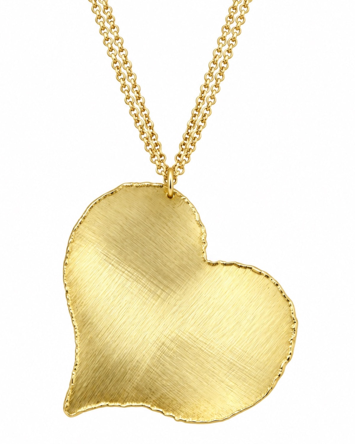 Necklace with Heart in Silver and Gold Plated Silver