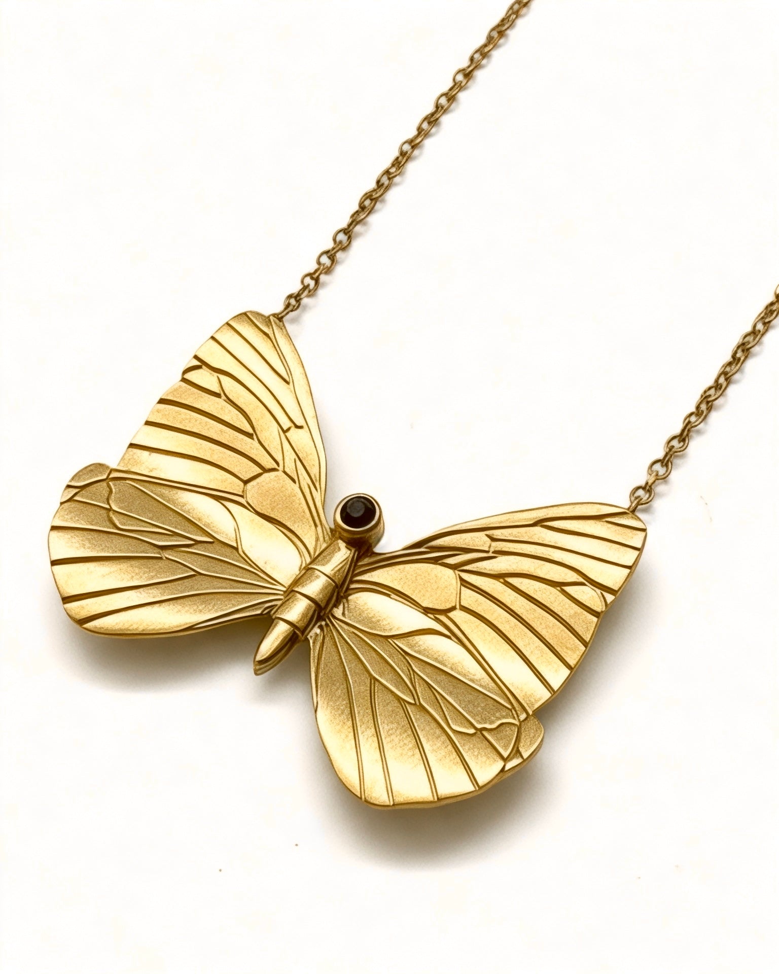 Butterfly Necklace in Gold Plated Silver