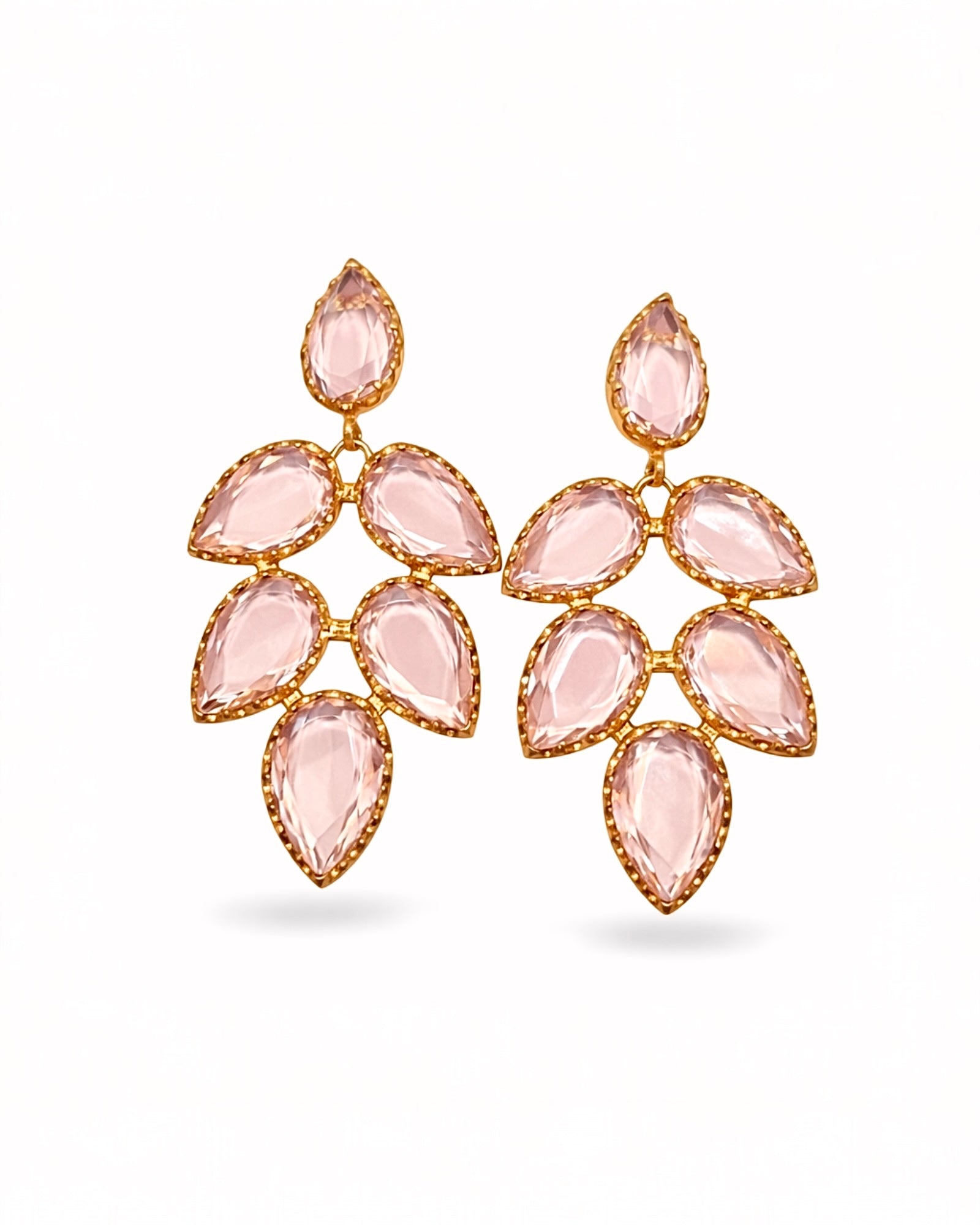 Gold-plated silver drop earrings