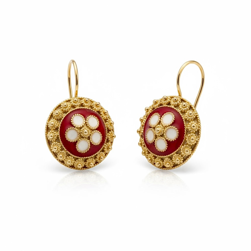 Snail Earrings in Gold Plated Silver