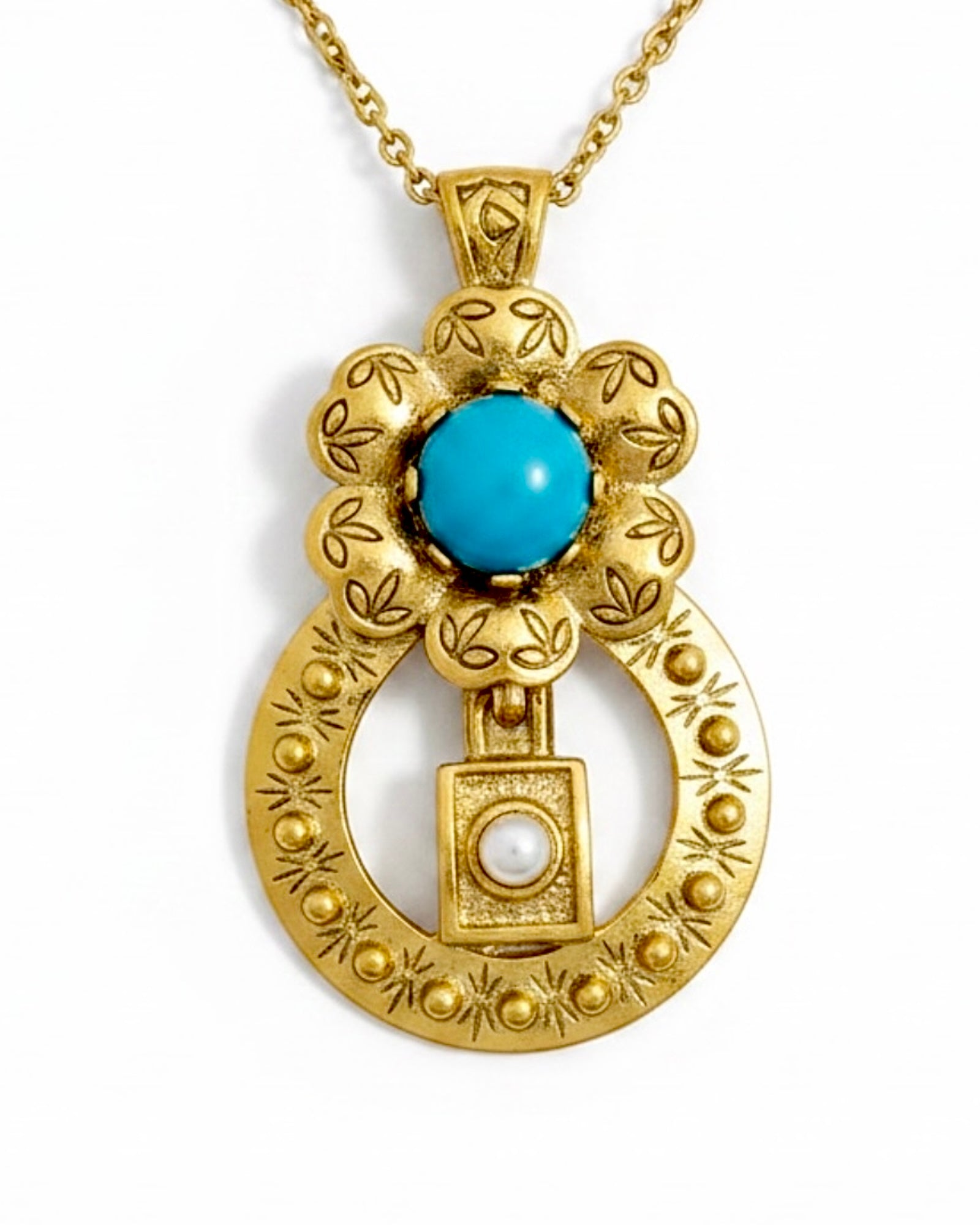 Filigree Necklace in Gold-Plated Silver