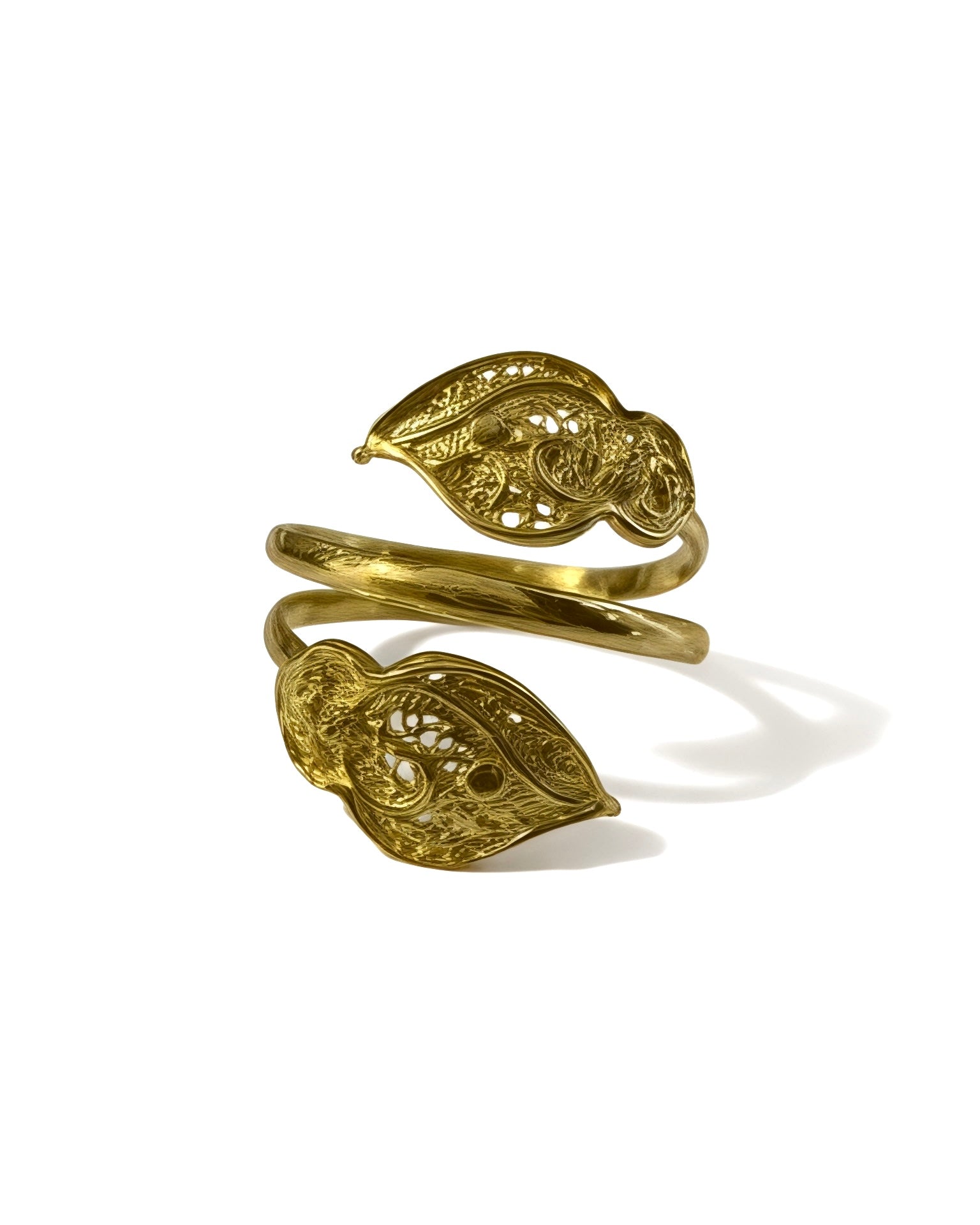 Viana Hearts Ring in Gold-Plated Silver
