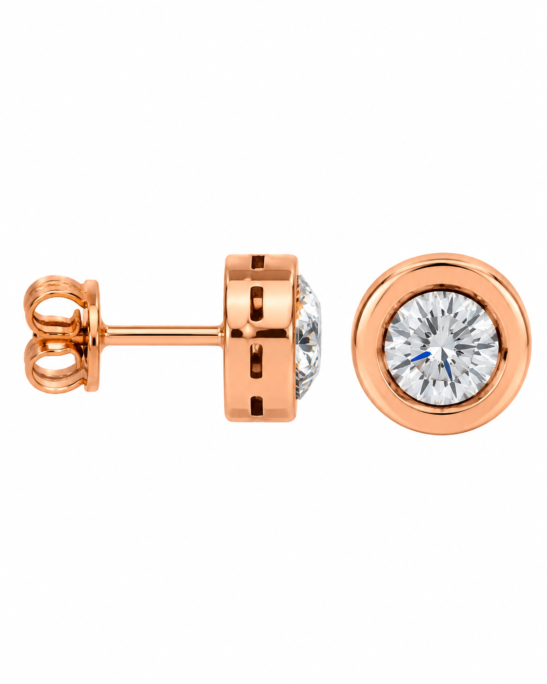 Solitaire Earrings in Gold