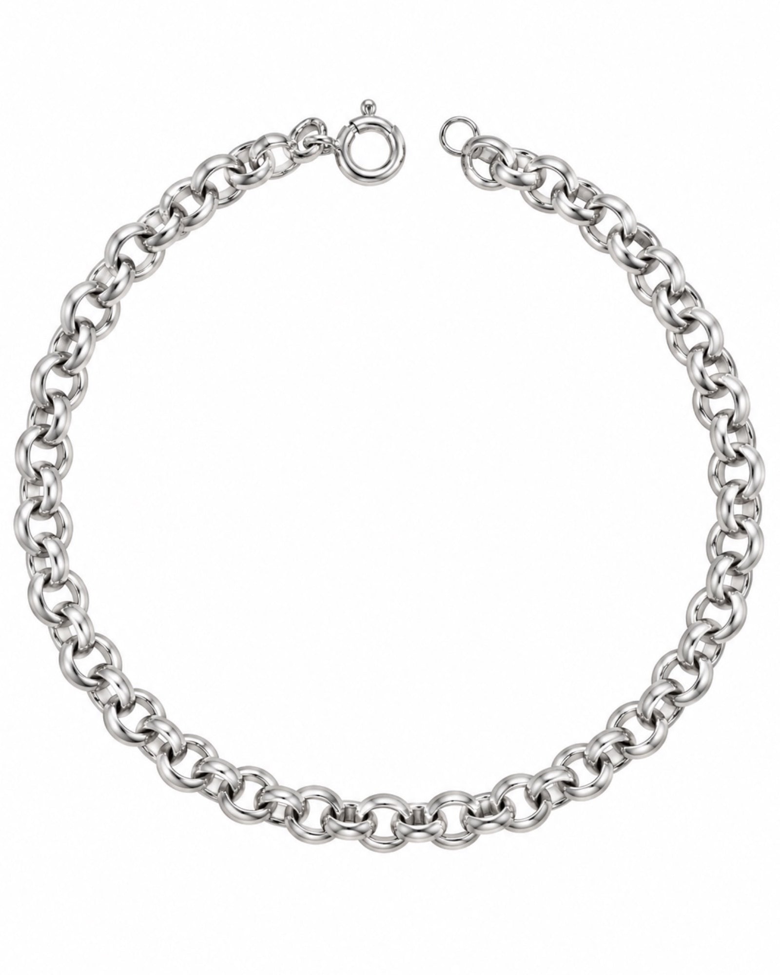 Gold-plated silver chain bracelet