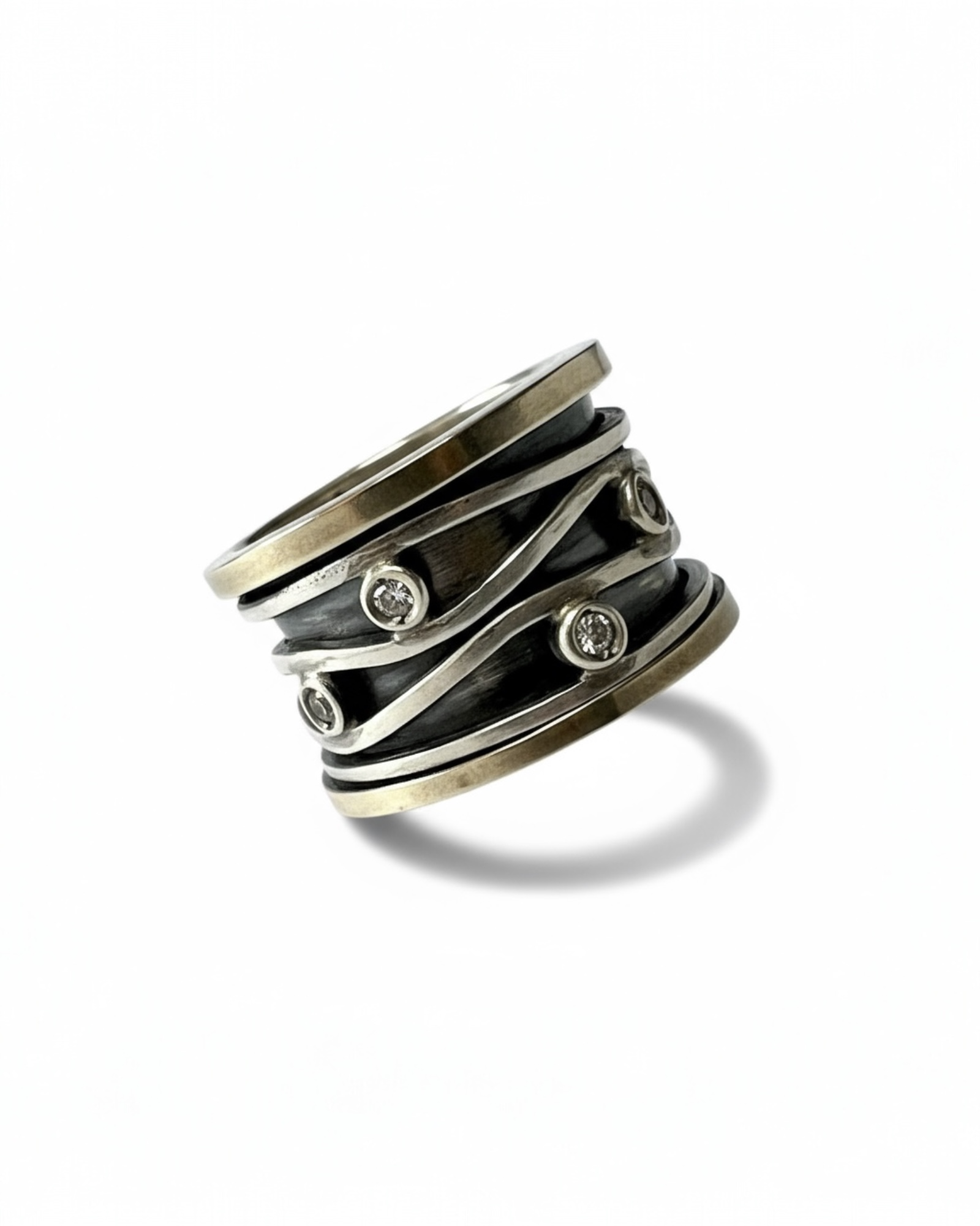 Anti-Stress Ring/Wedding Ring in Silver and Gold