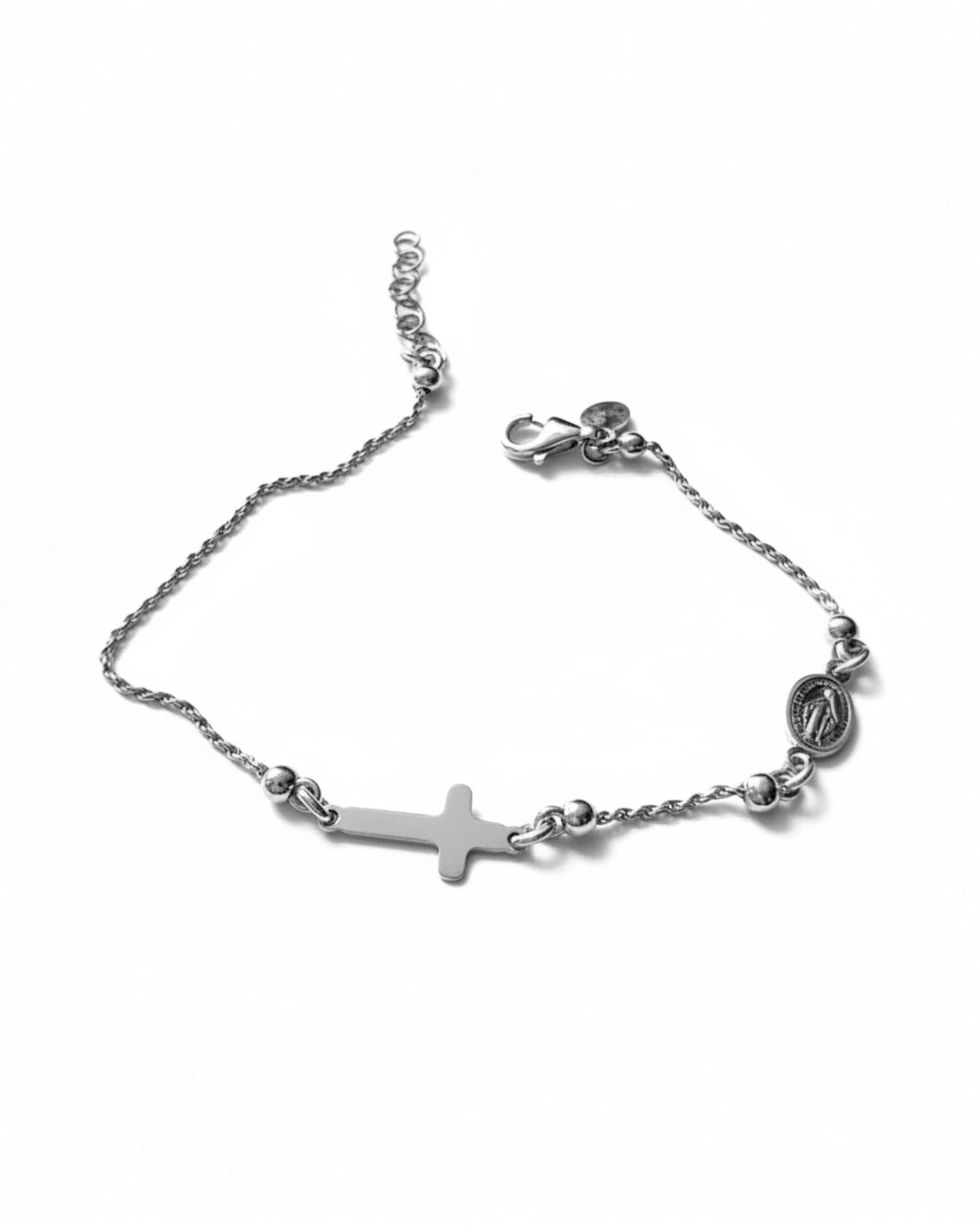 Silver Cross Bracelet