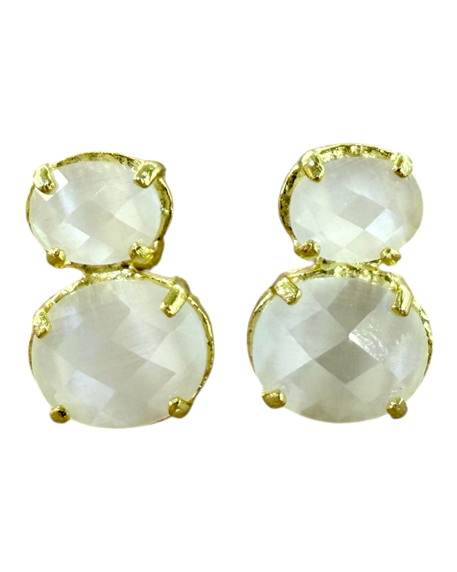 Gold Plated Silver Leaf Earrings