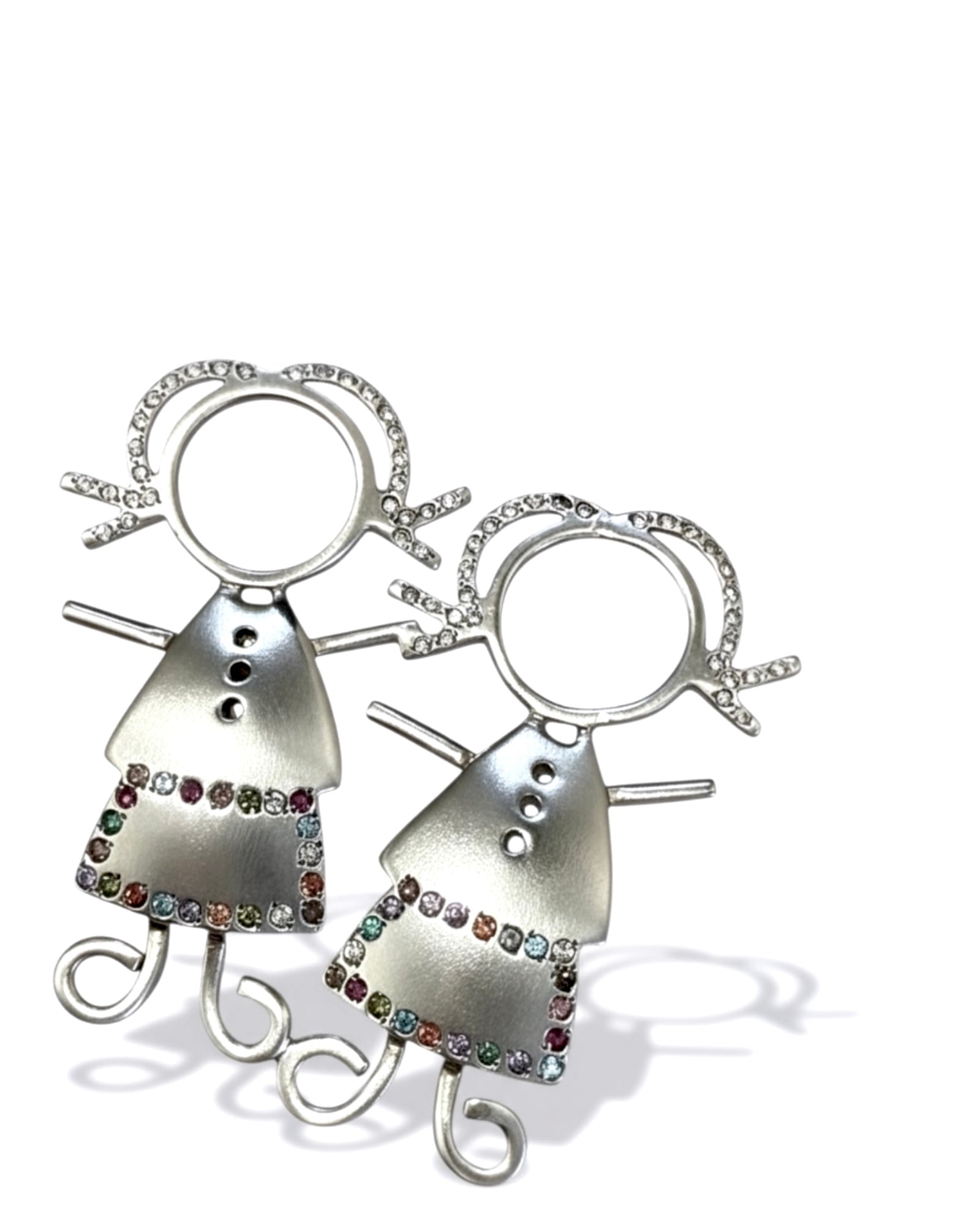 Alfinete / Medalha Meninas em Prata