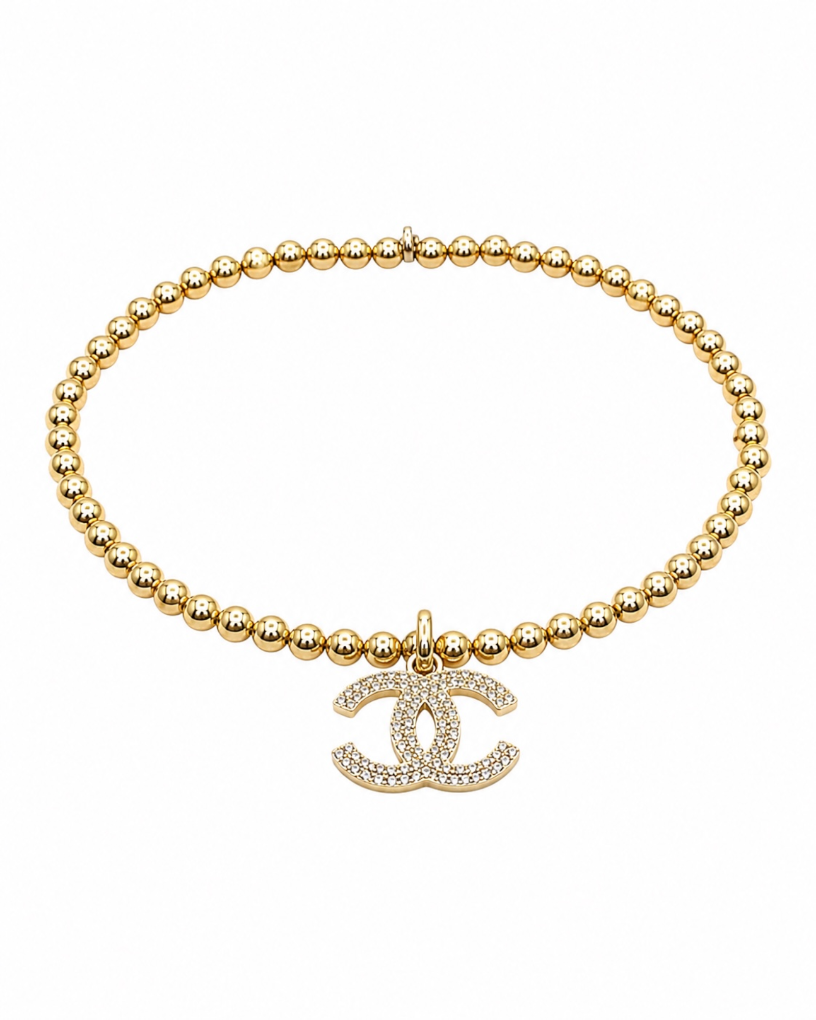 Gold-plated silver charm bracelet