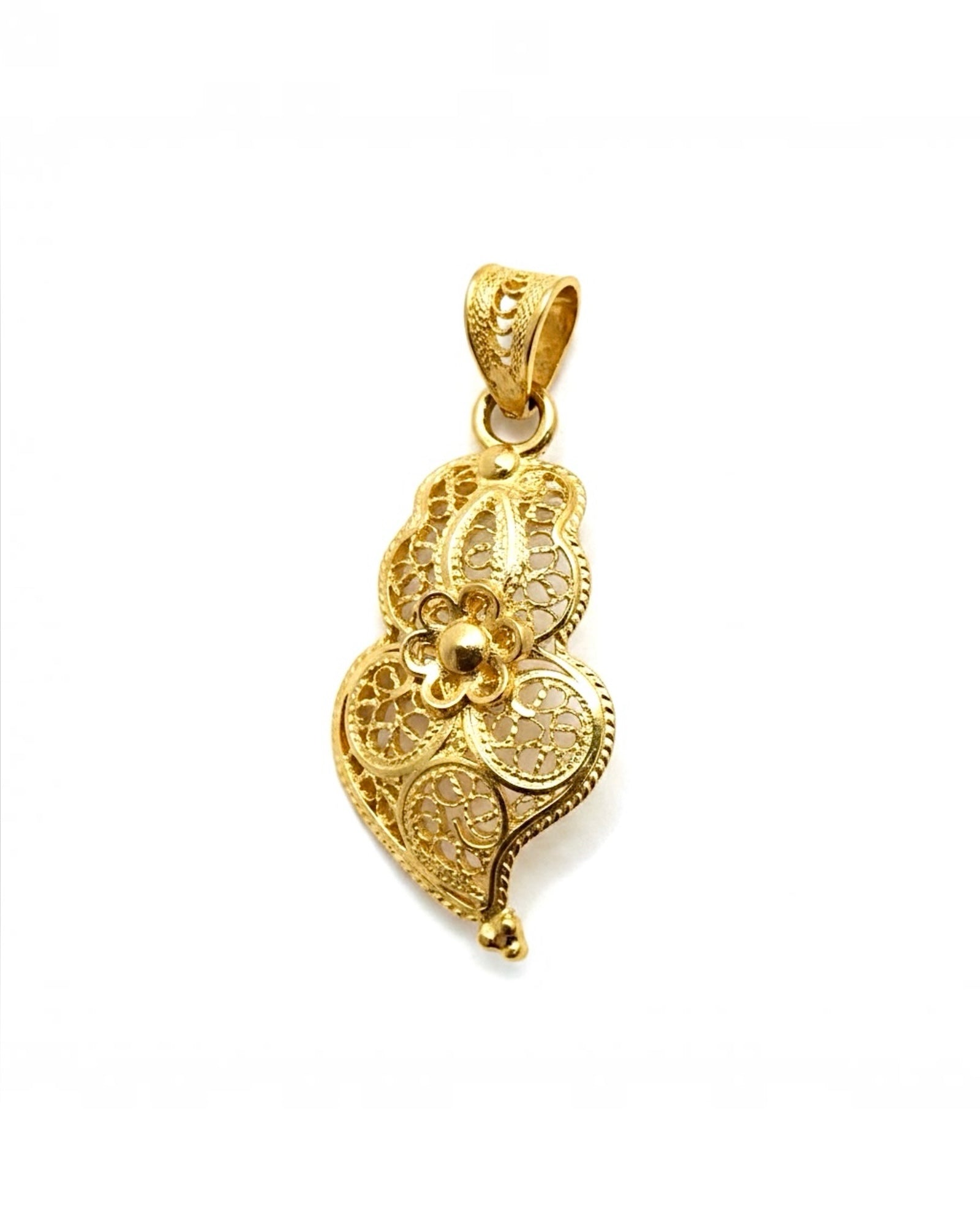 Medalha Coração de Viana em Ouro 19KL - 2.5cm