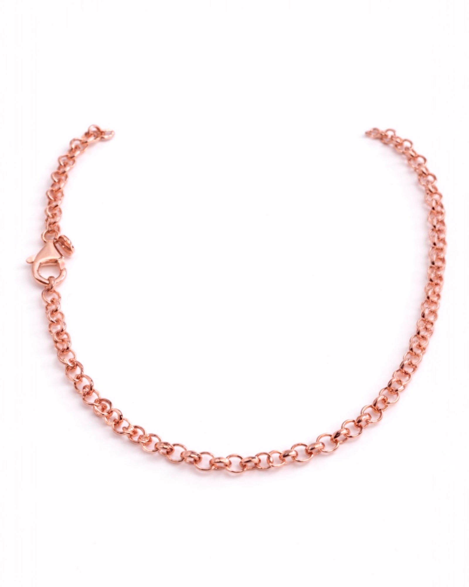 Colar Corrente em Prata Rosa - 73cm