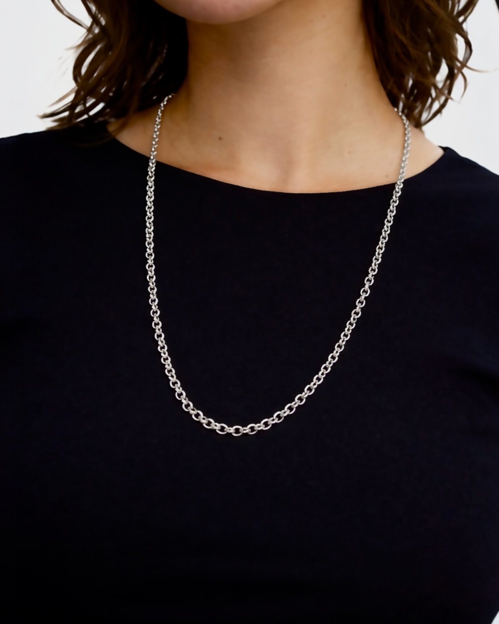 Colar Corrente em Prata - 70cm