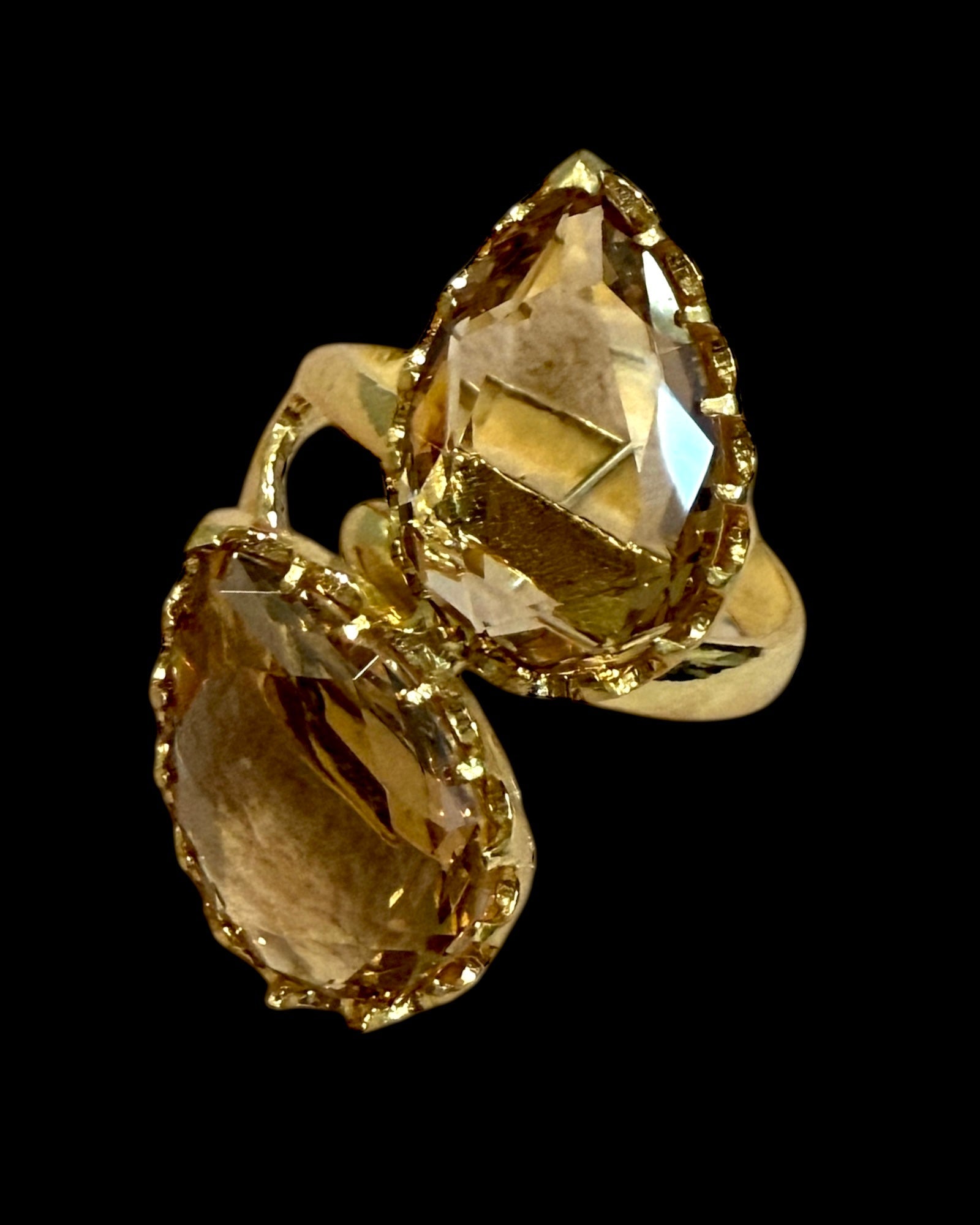 Gold Silver Drop Ring