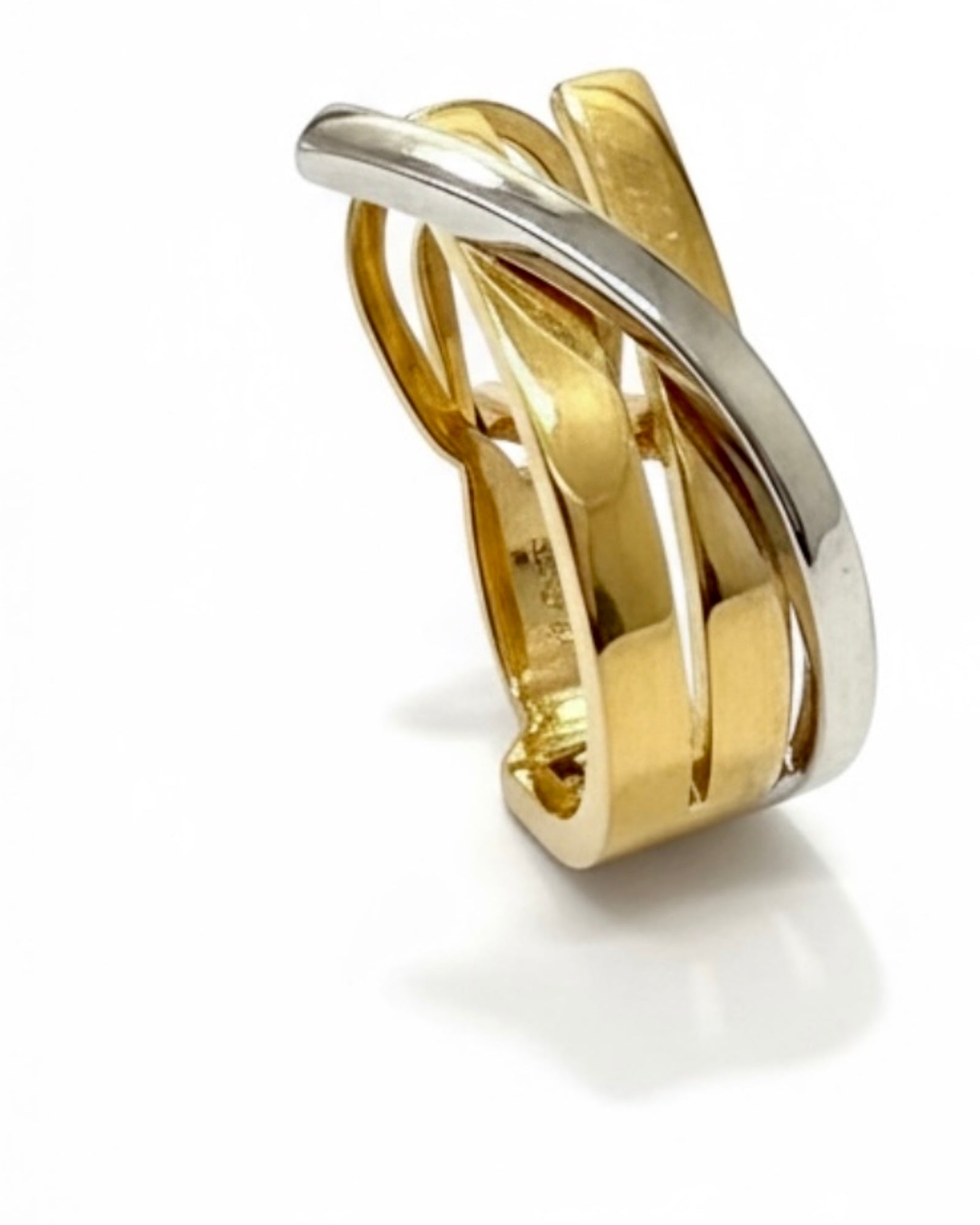 Brincos Cruzados em Ouro