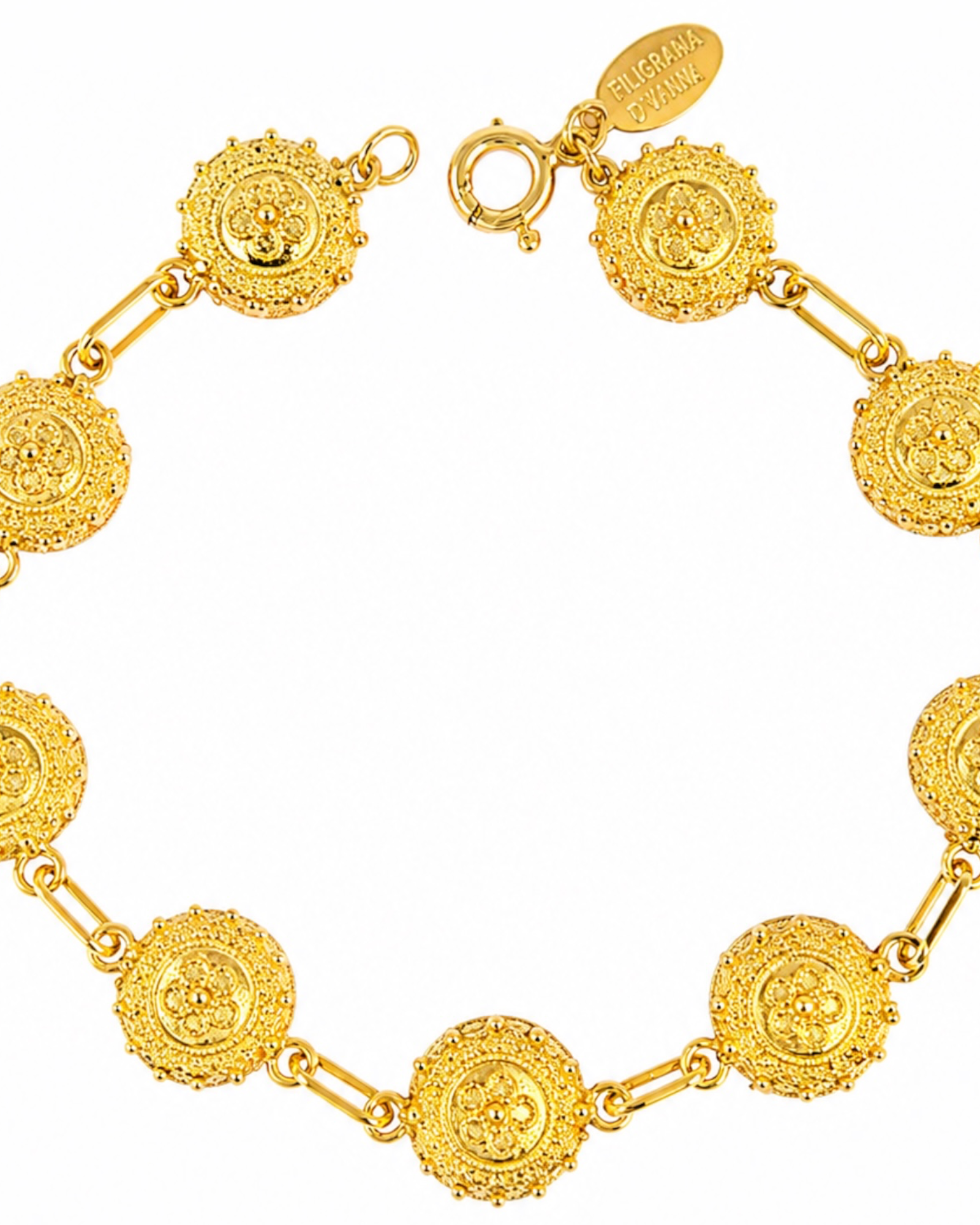 Pulseira Tradicional em Prata Dourada