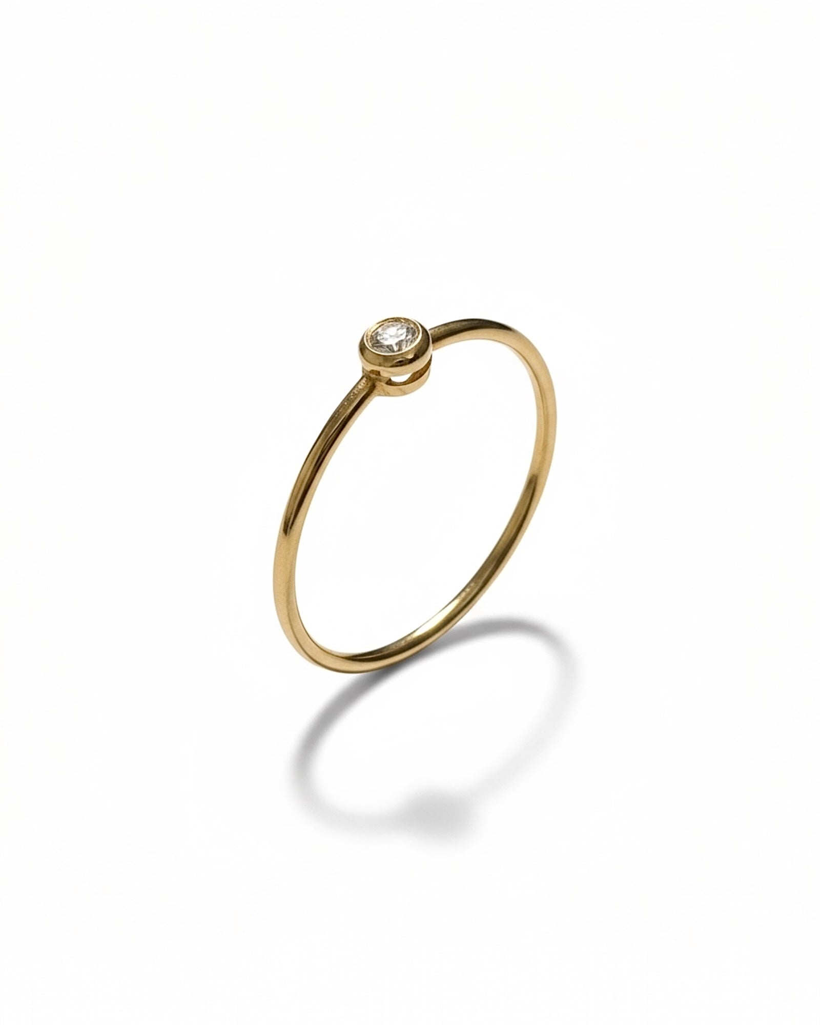 Gold Solitaire Ring
