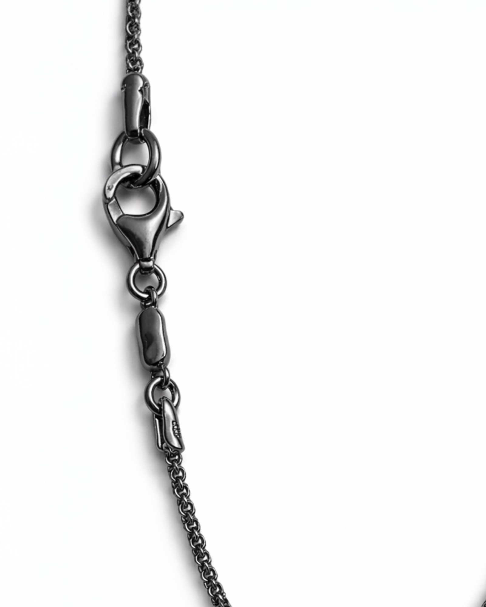 Colar Simples com Brilho em Prata Escurecida- 50.5cm