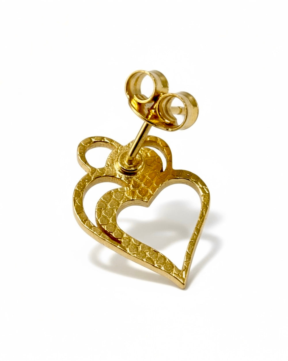 Viana Heart Earrings in Gold-Plated Silver