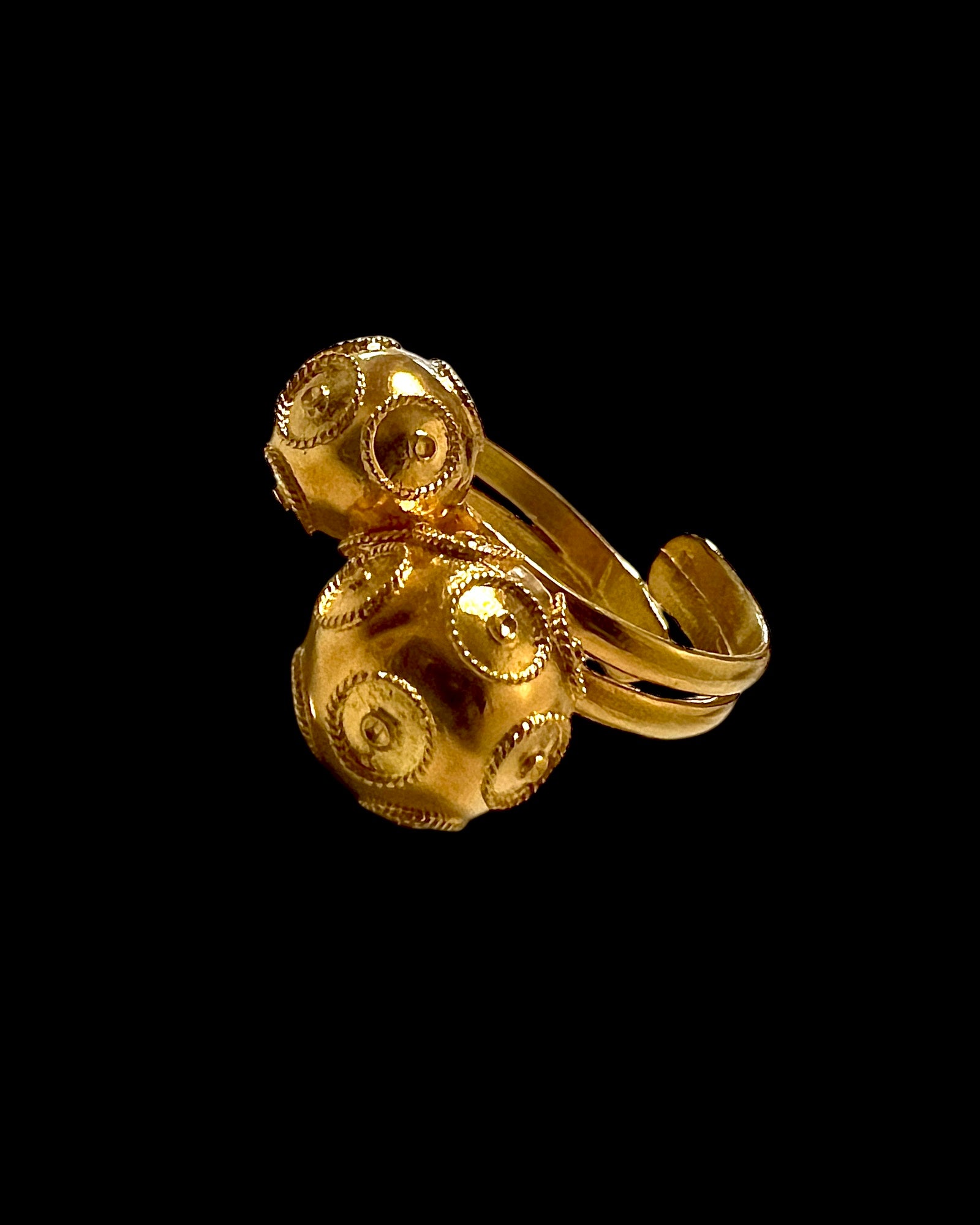 Viana Beads Ring in gold-plated silver