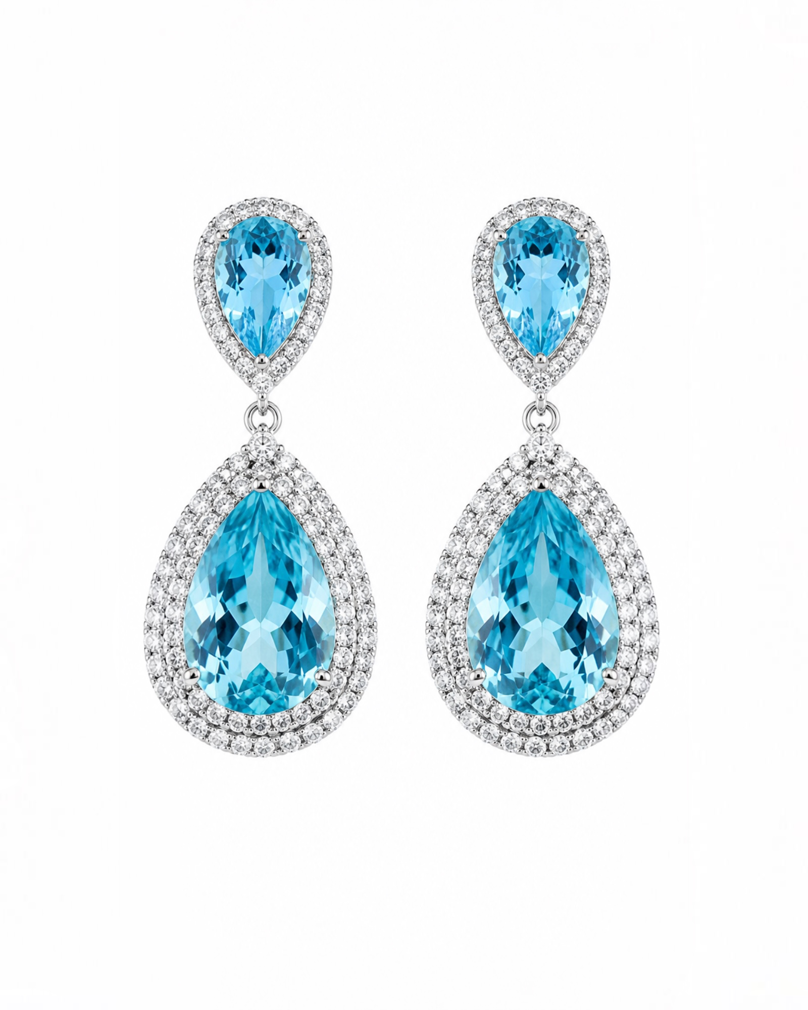 Blue Dragonfly Earrings in Silver