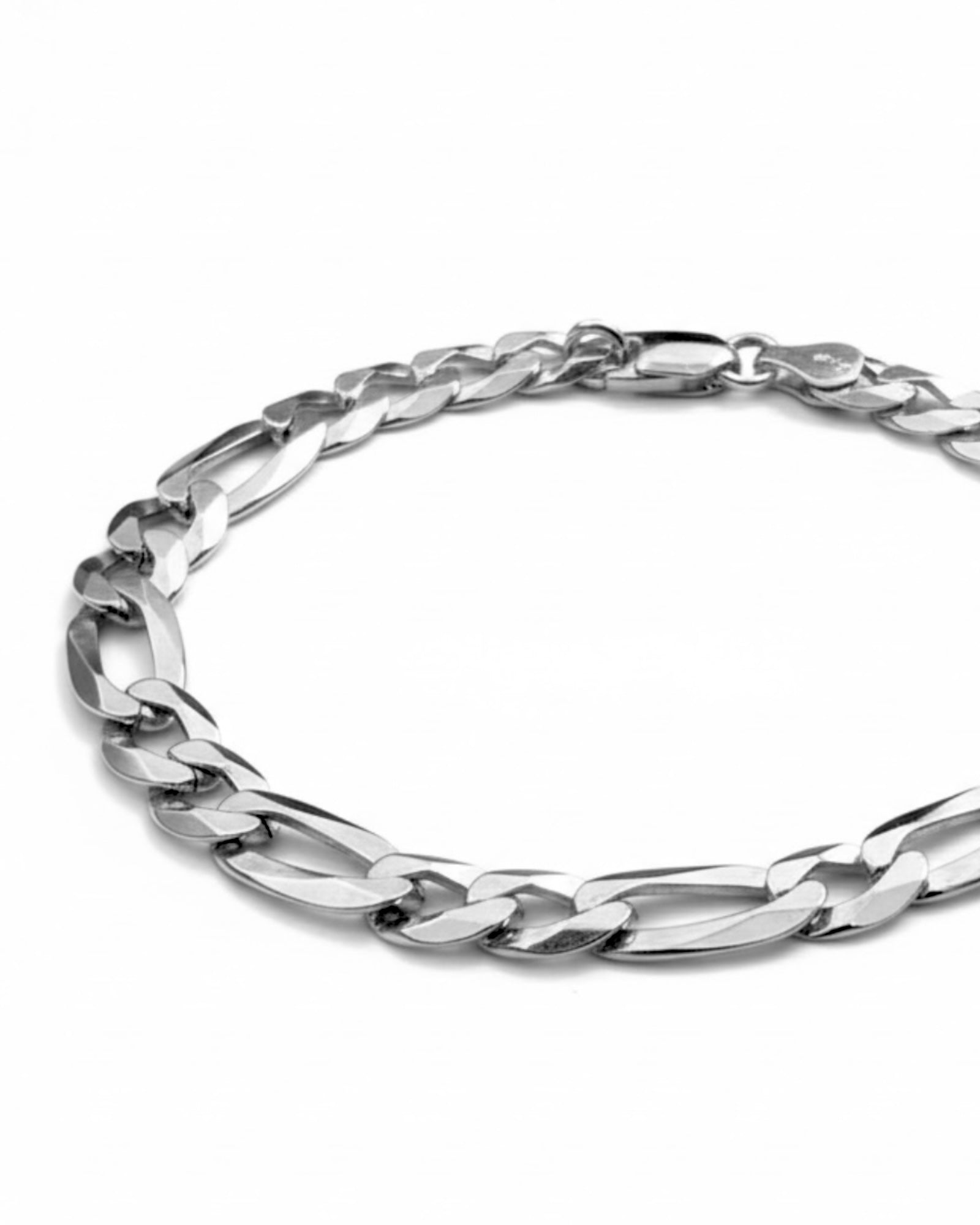 Pulseira Masculina em Prata com malha Groumet