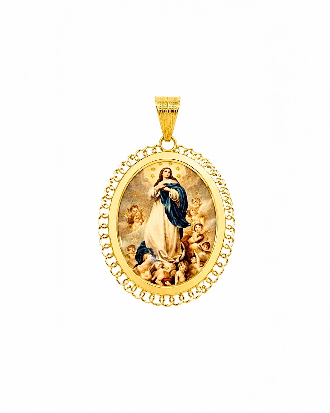 Medalha Nossa Senhora da Conceição em Prata Dourada
