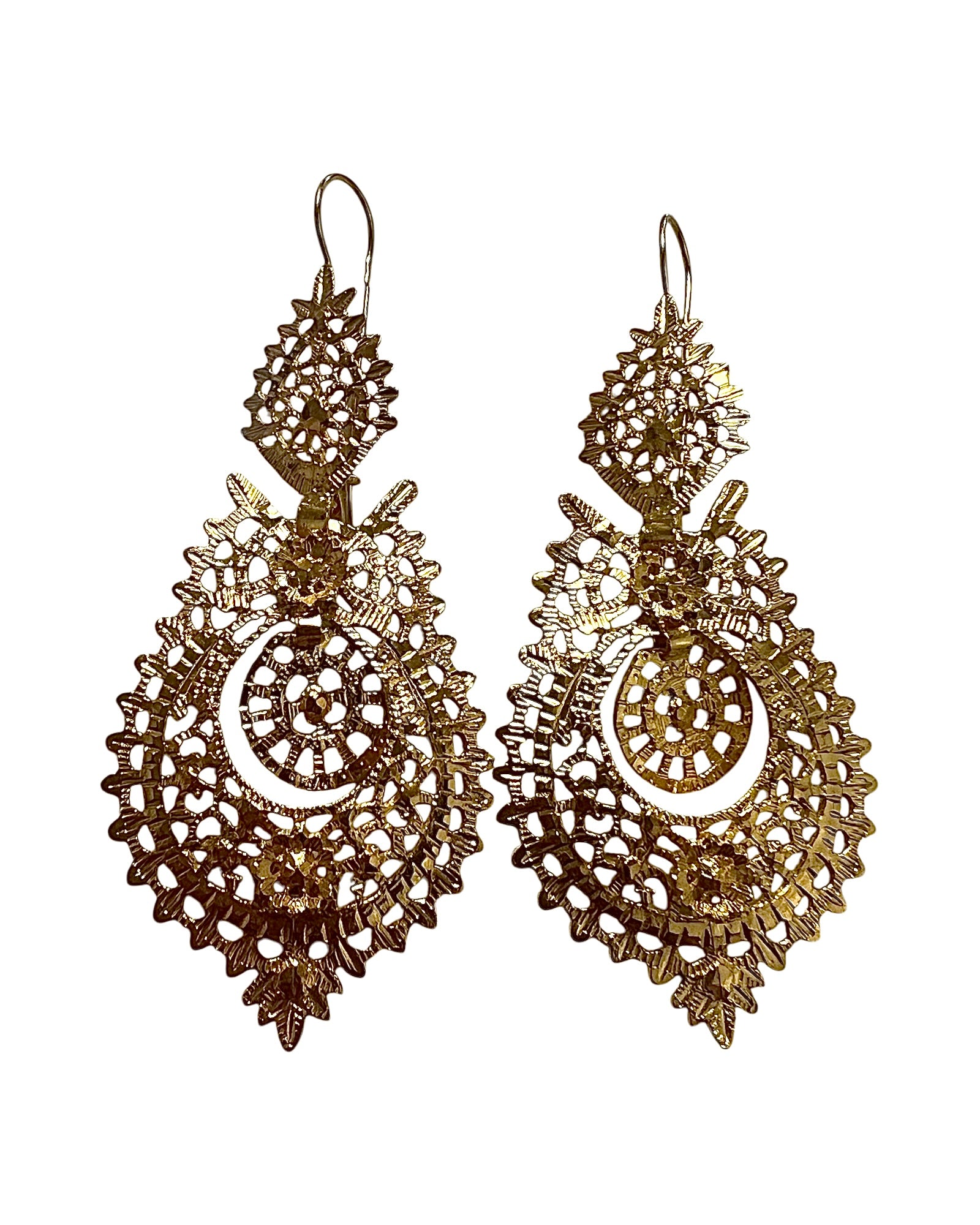 Queen Earrings in Gold Plated Silver