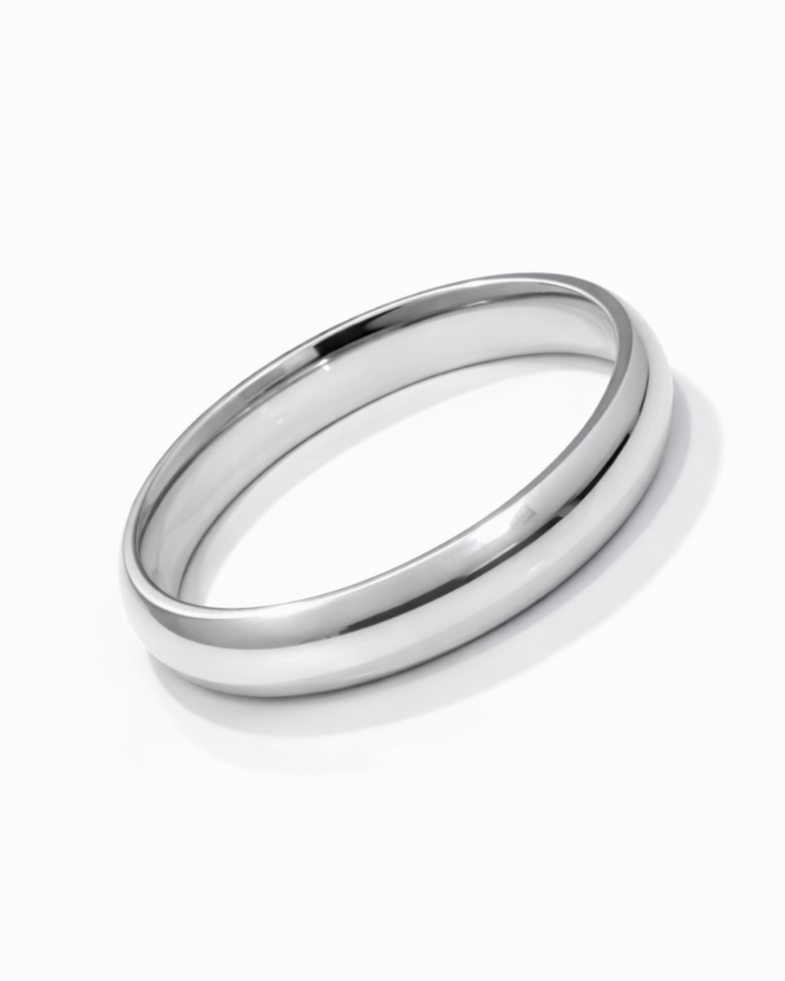 Round Silver Wedding Band