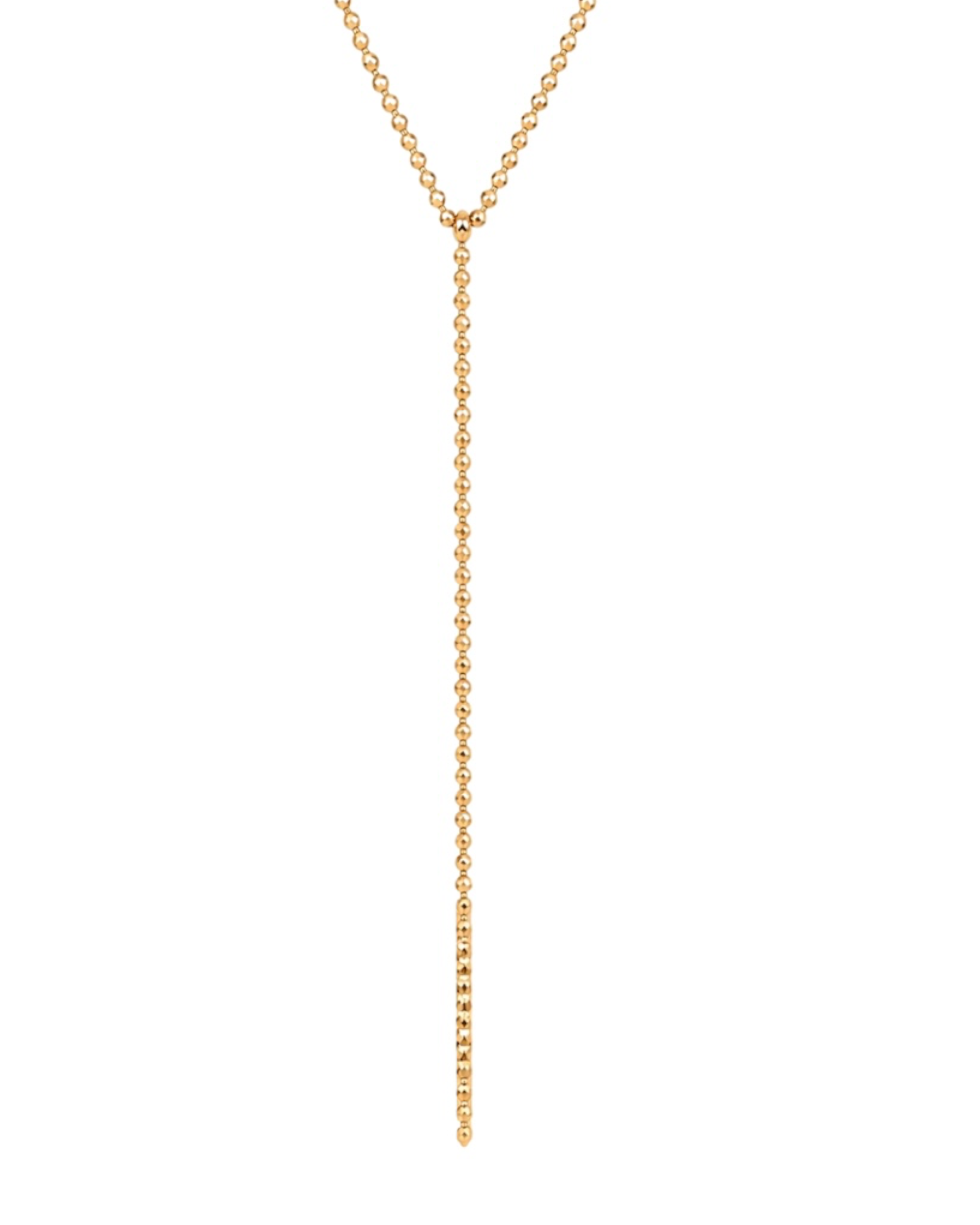 Long necklace in gold-plated silver.