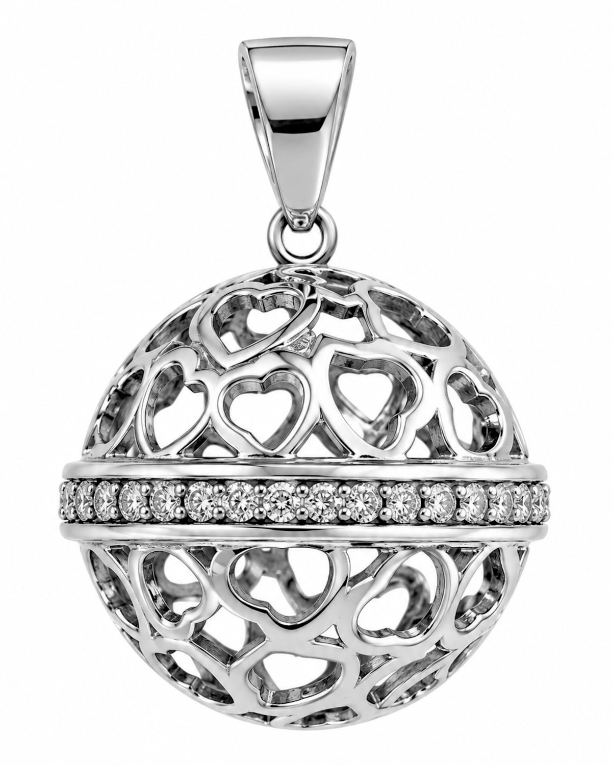 Angels Hearts Flame Medal in Silver