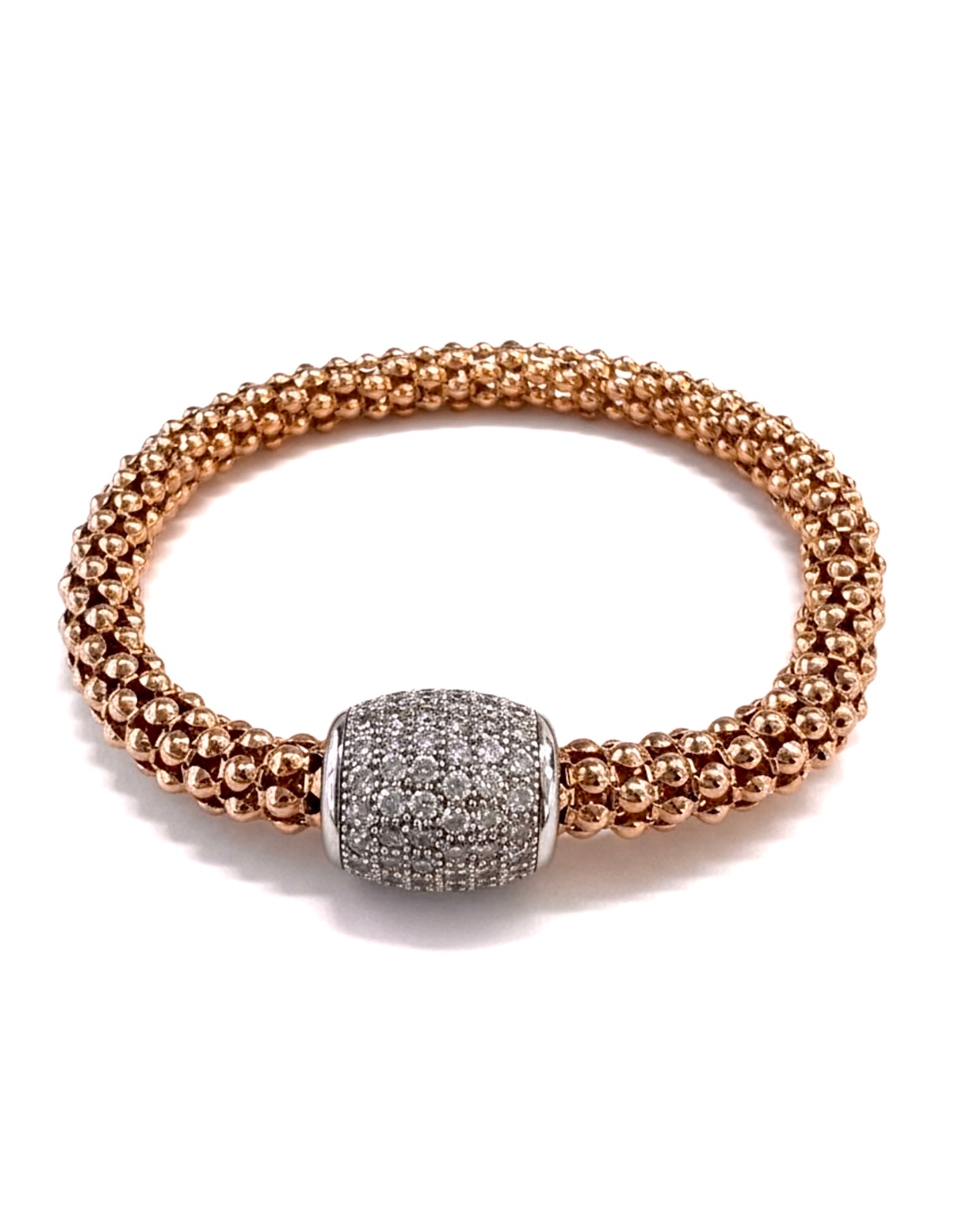 Pulseira Centro em Prata Rosa