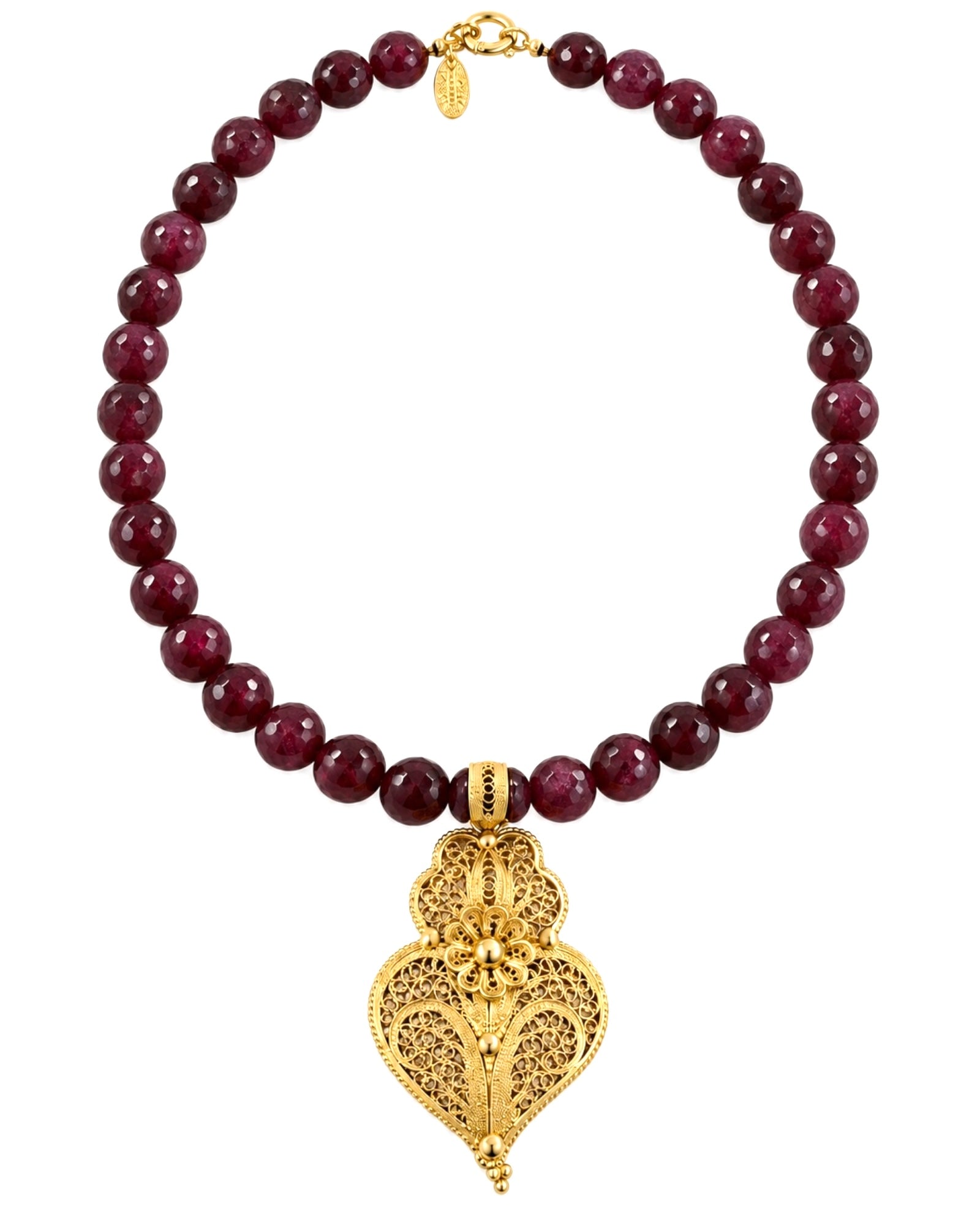 Viana Heart Necklace in Gold-Plated Silver