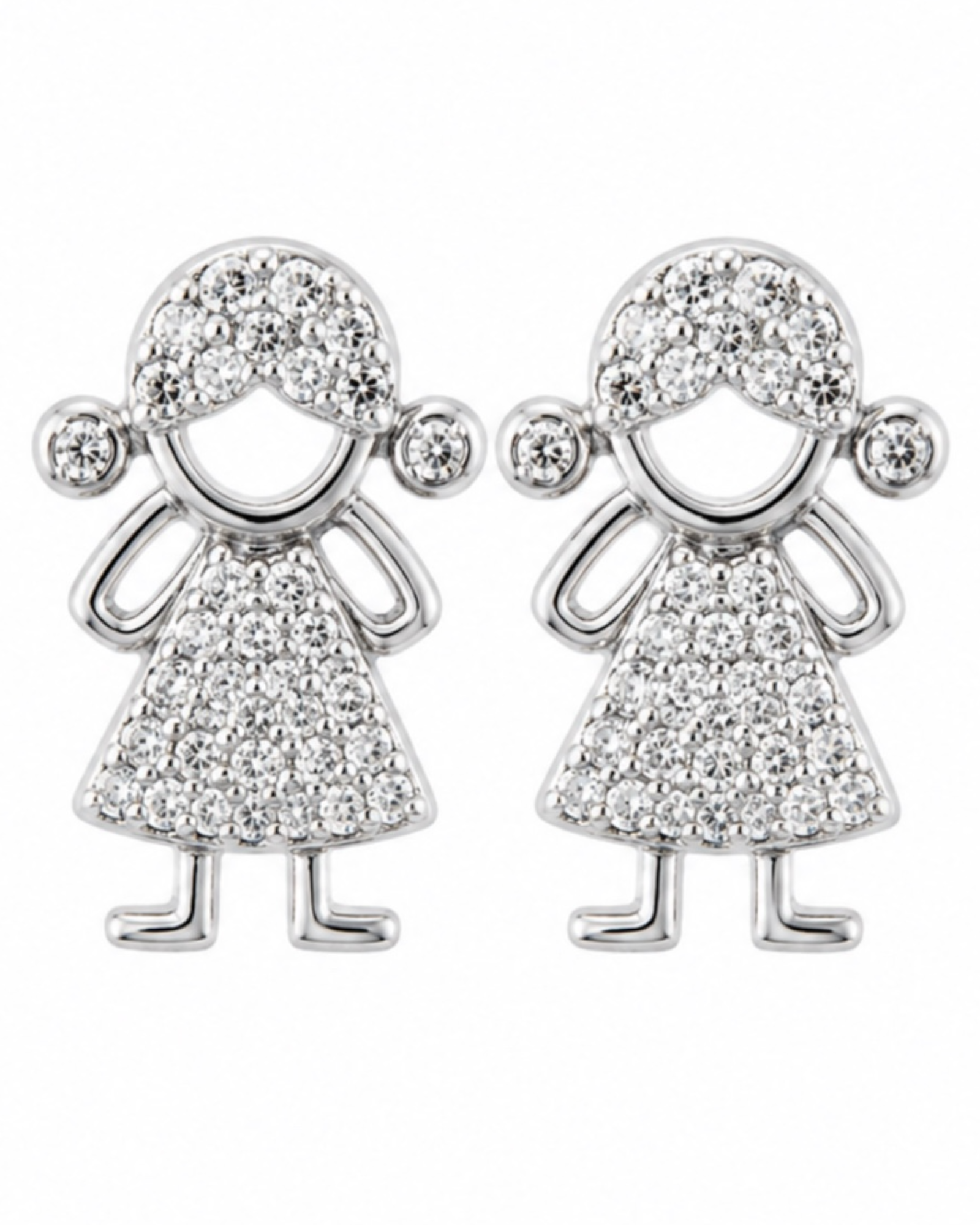 Silver Petal Earrings