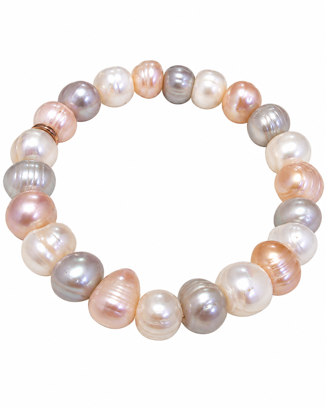 Colorful Pink Silver Bracelet