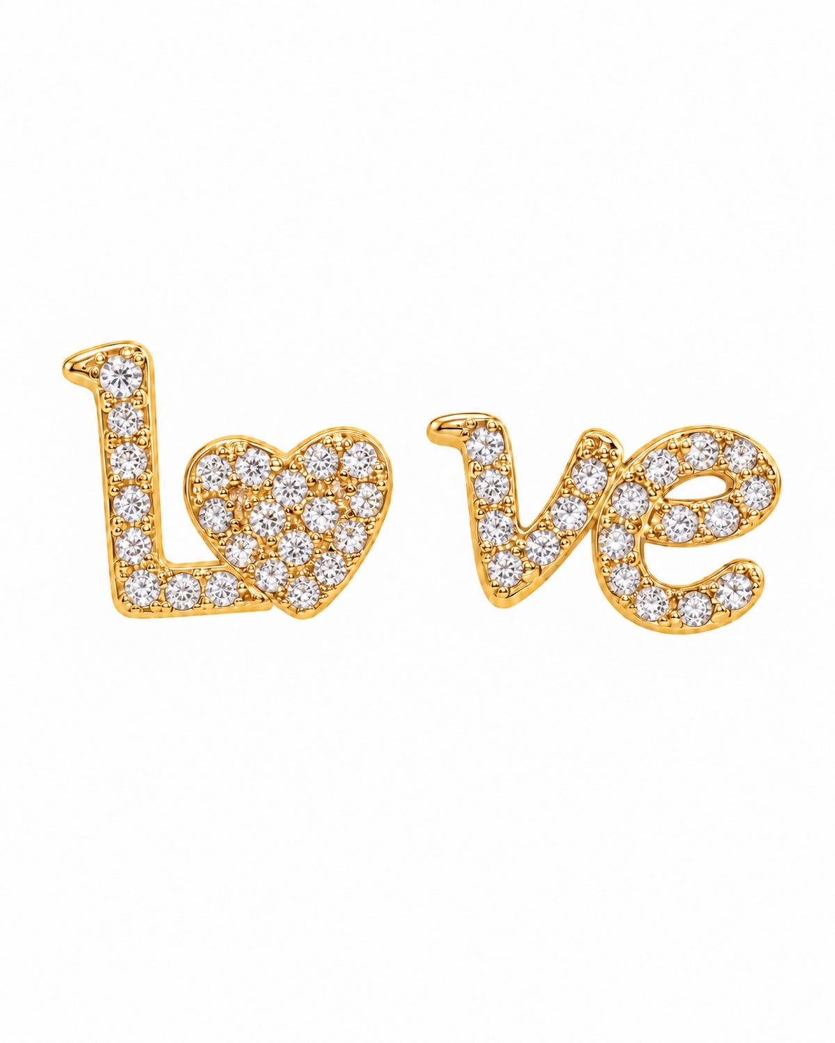 Gold-plated silver clover earrings