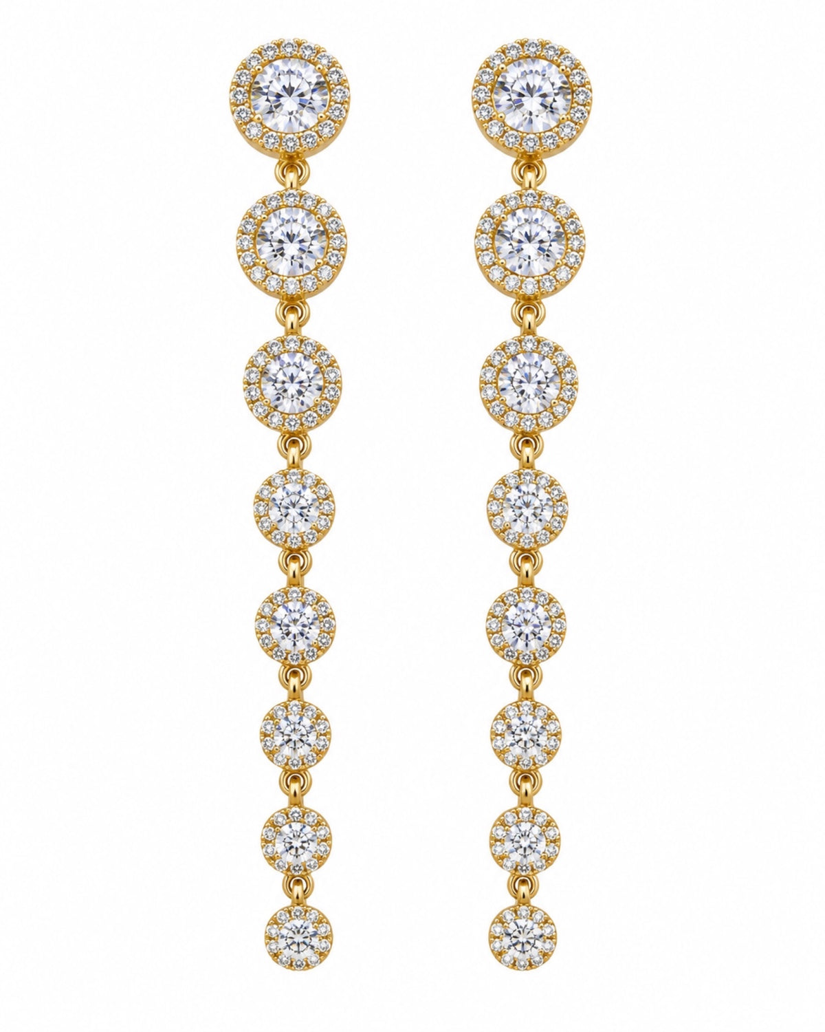 Gold-plated silver earrings with a gradient shine.